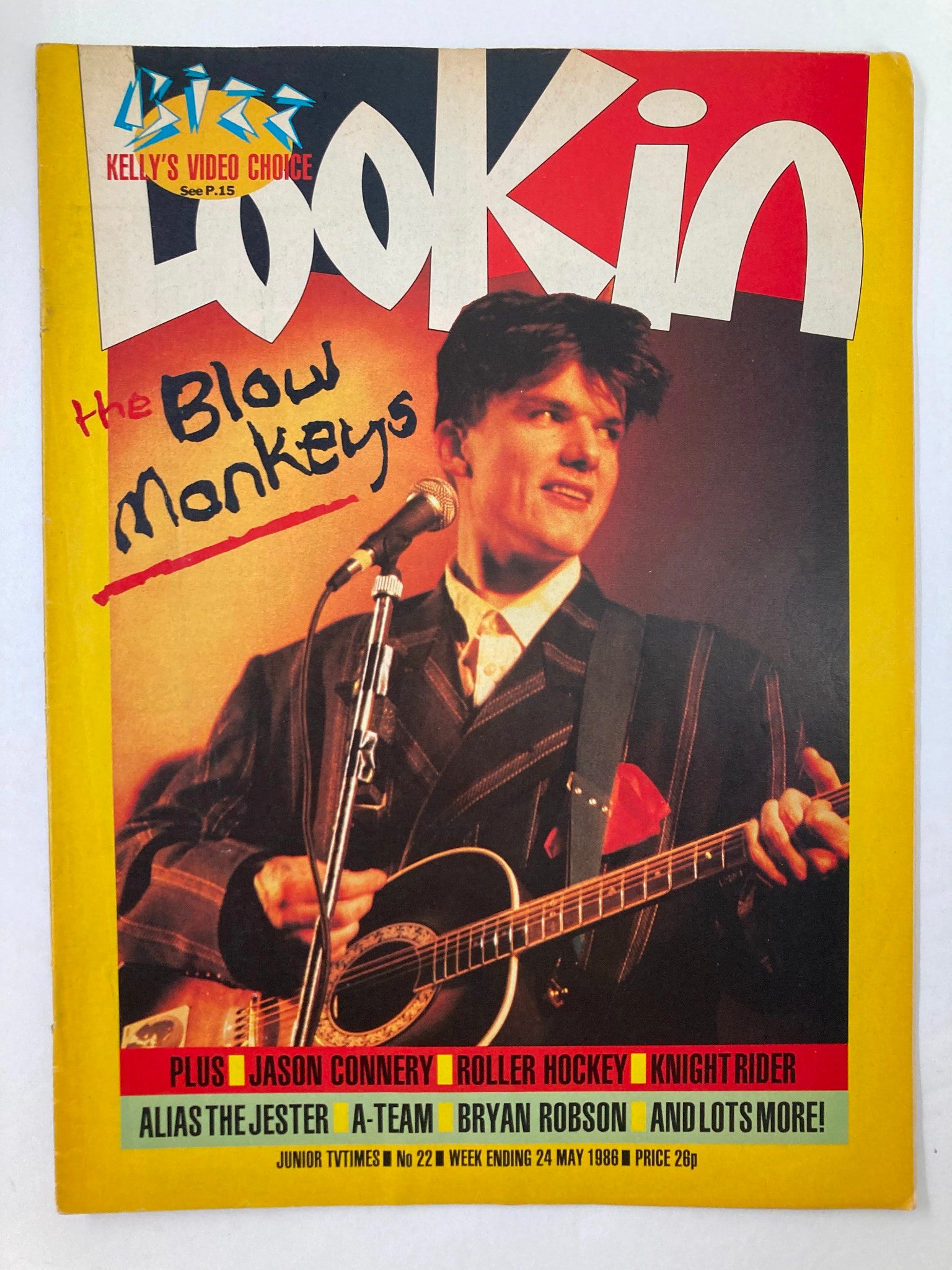 VTG Lookin Magazine May 24 1986 #22 The Blow Monkeys & Jason Connery No Label