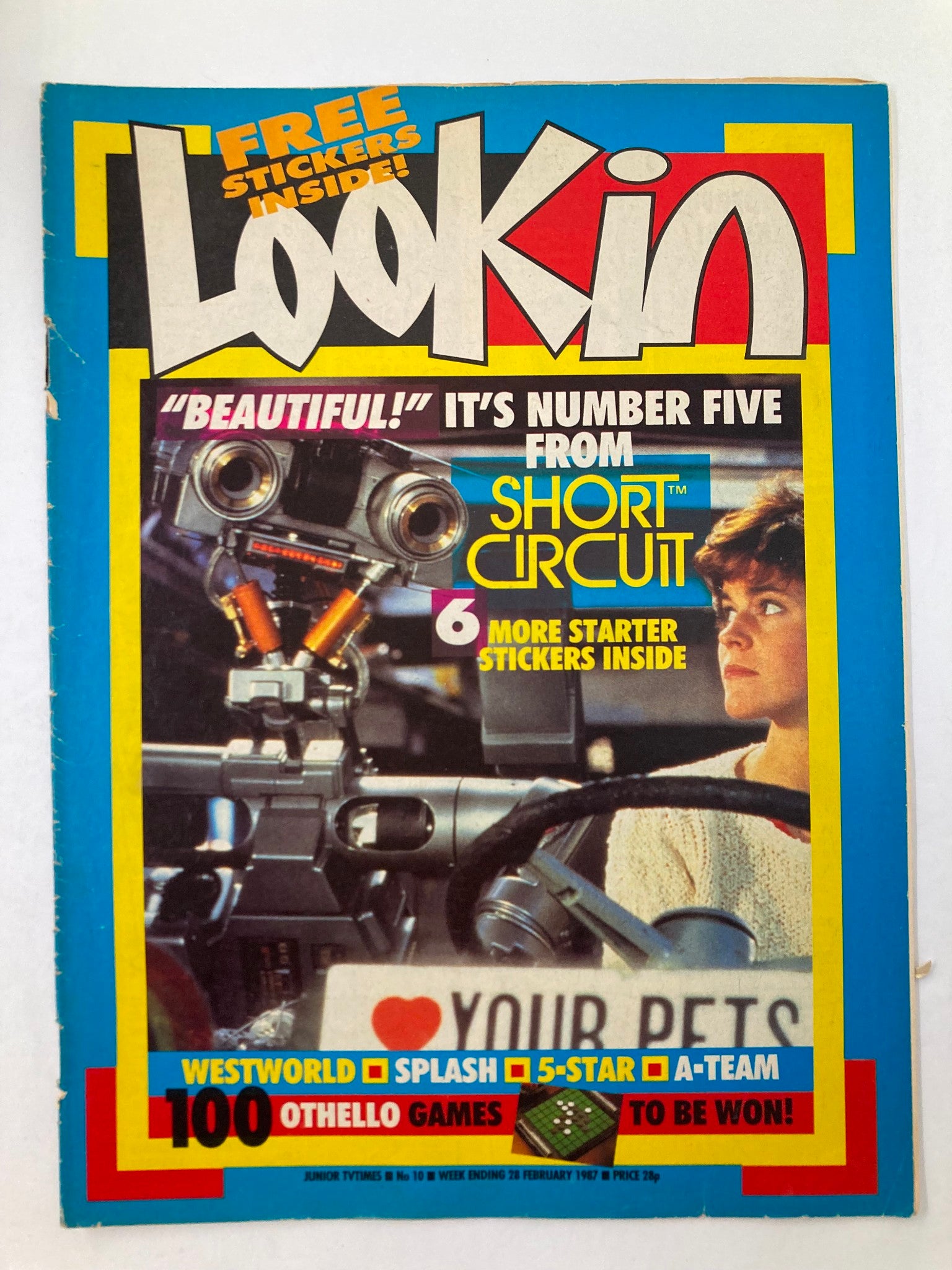 VTG Lookin Magazine February 28 1987 #10 Short Circuit & Westworld No Label