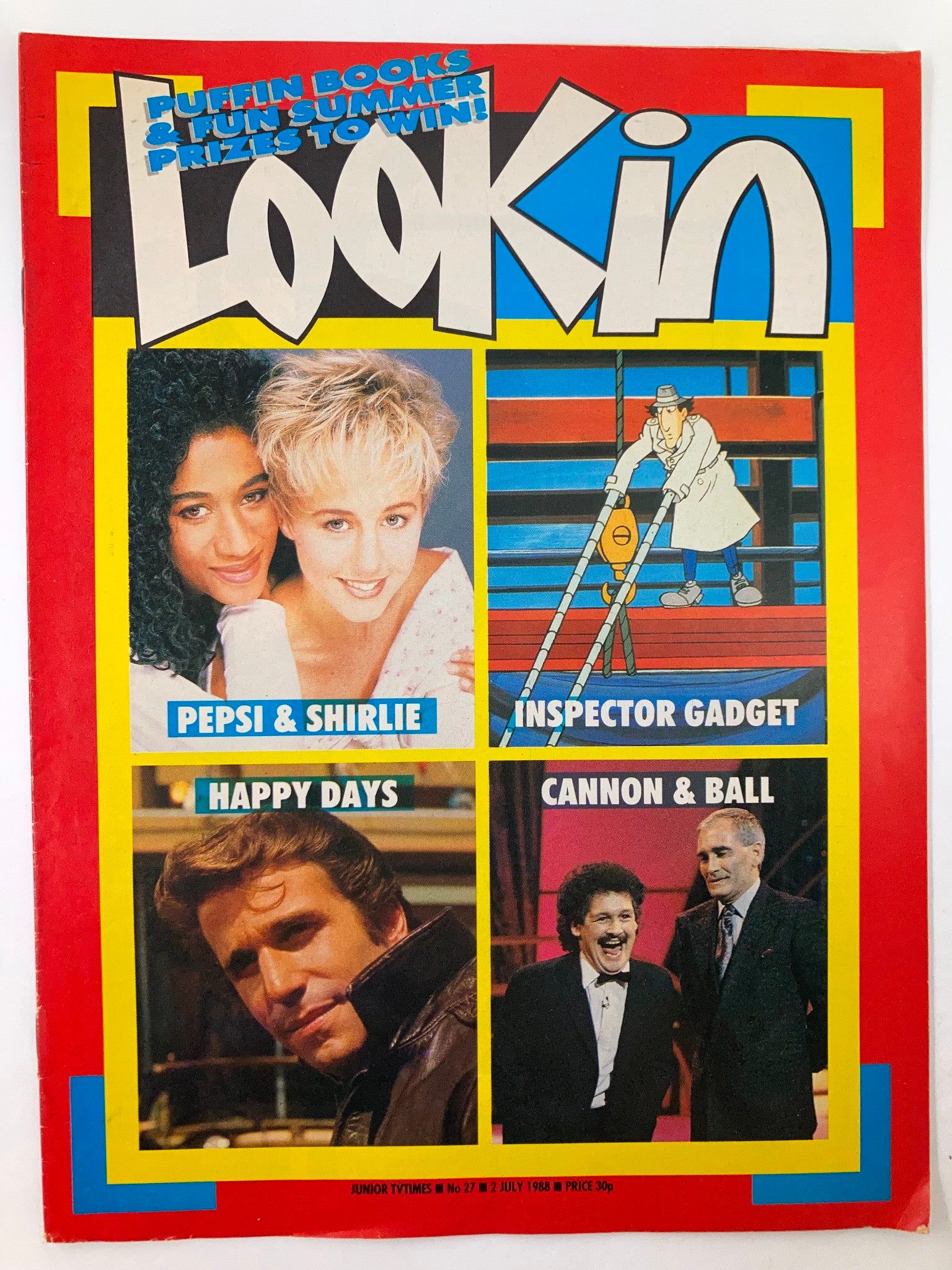 VTG Lookin Magazine 1988 #27 Pepsi & Shirlie and Cannon & Ball No Label