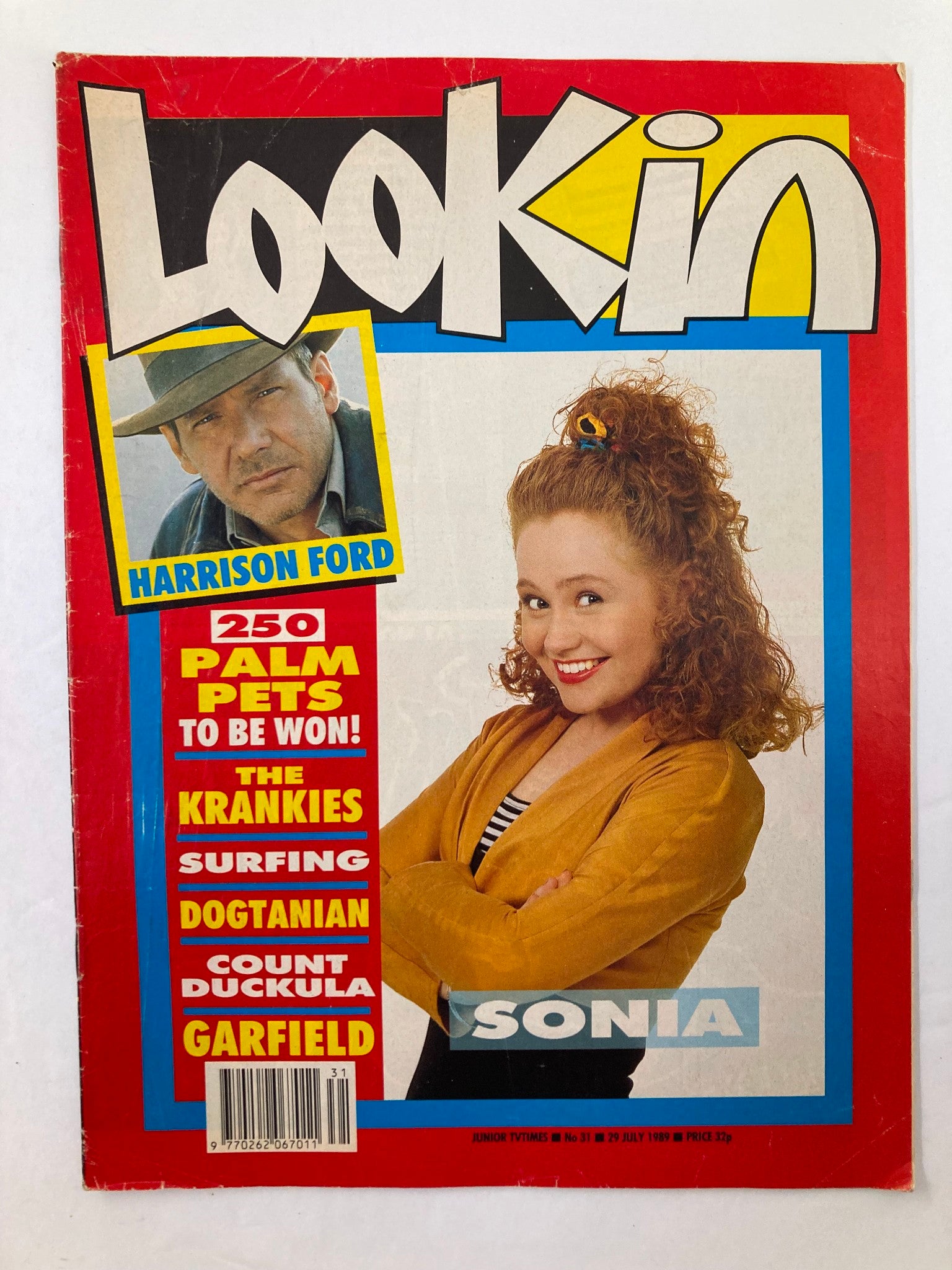 VTG Lookin Magazine July 29 1989 #31 Harrison Ford and Sonia No Label