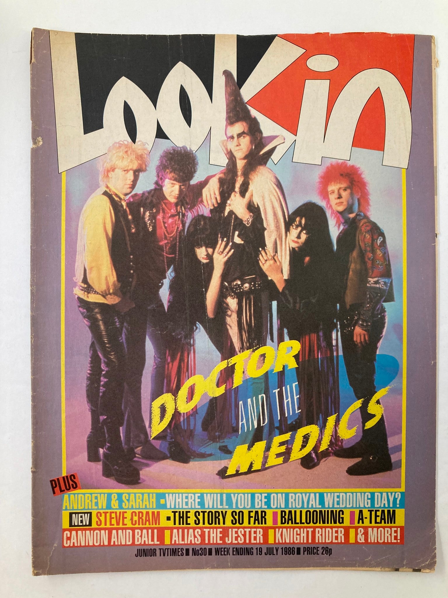 VTG Lookin Magazine July 19 1986 #30 Doctor and The Medics No Label