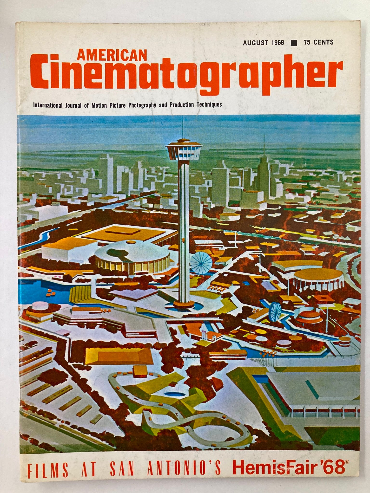 American Cinematographer Magazine August 1968 San Antonio's HemisFair '68