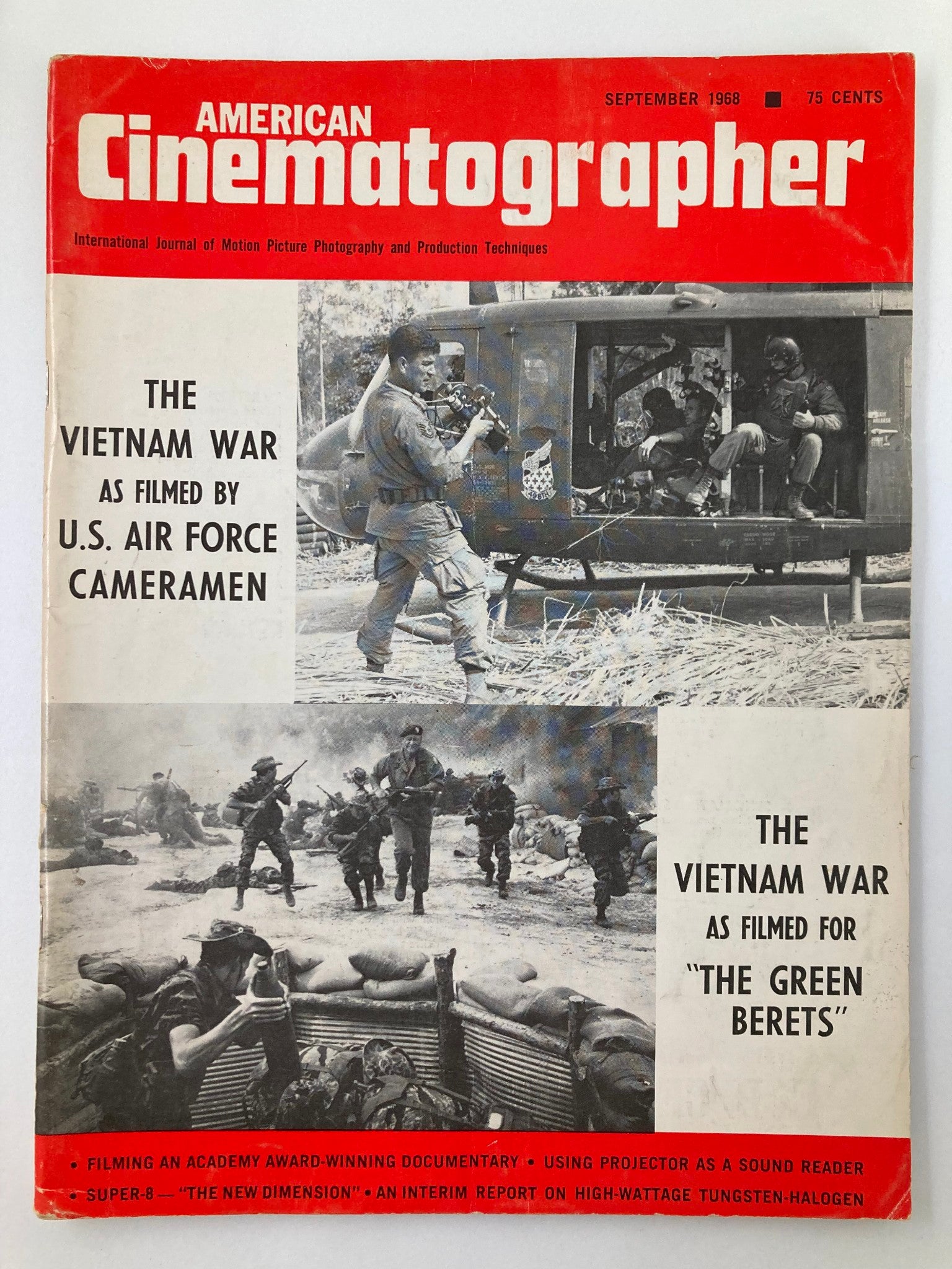 American Cinematographer Magazine September 1968 U.S. Air Force Combat Cameraman