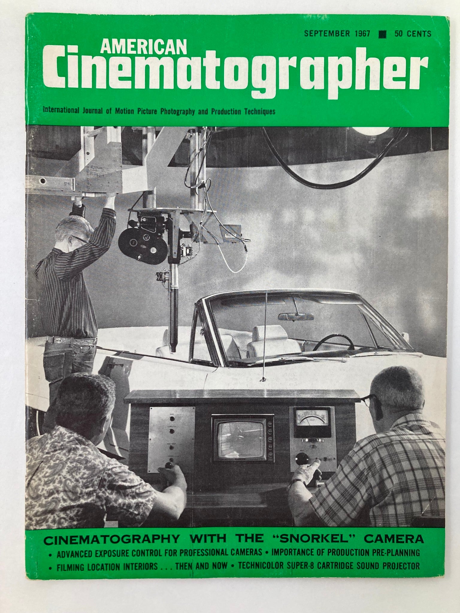 American Cinematographer Magazine September 1967 Cinematography "Snorkel" Camera