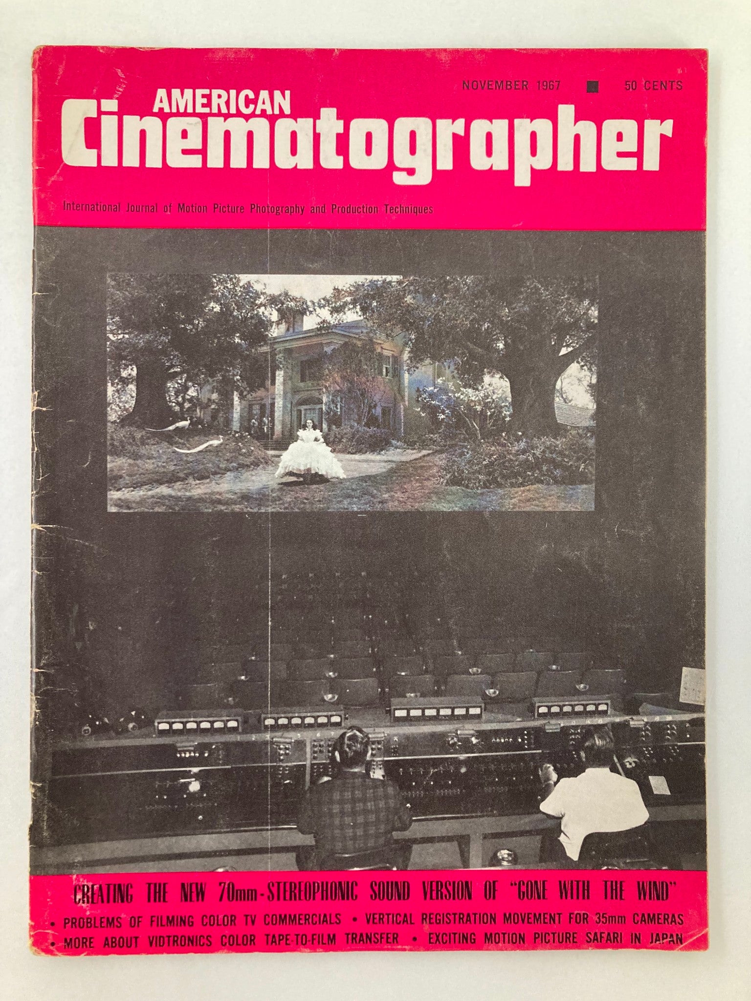 American Cinematographer Magazine November 1967 Gone with The Wind Sound Version