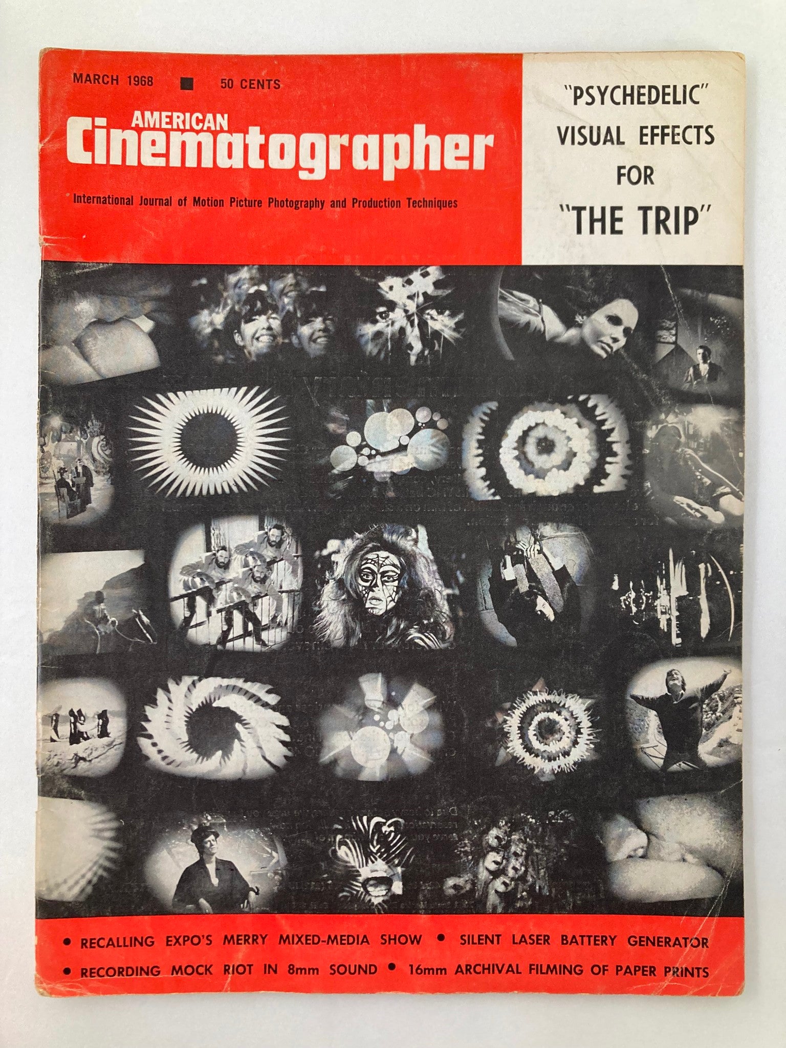 American Cinematographer Magazine March 1968 Psychedelic Effects for The Trip