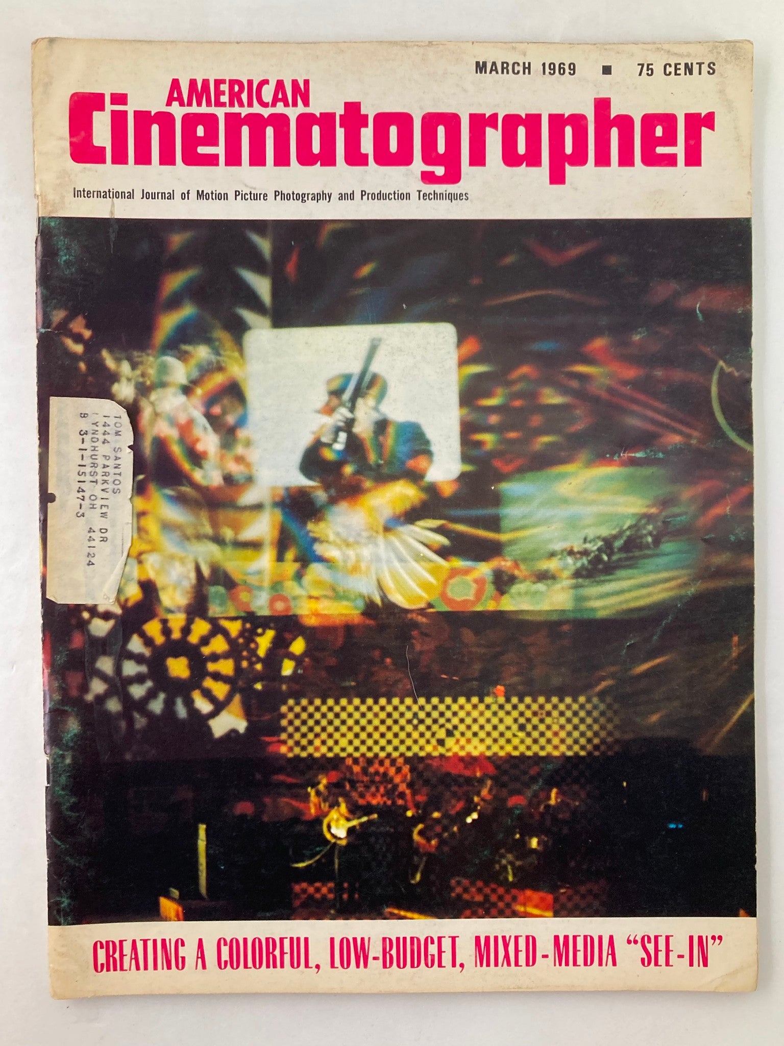 American Cinematographer Magazine March 1969 Low Budget Mixed-Media "See-In"