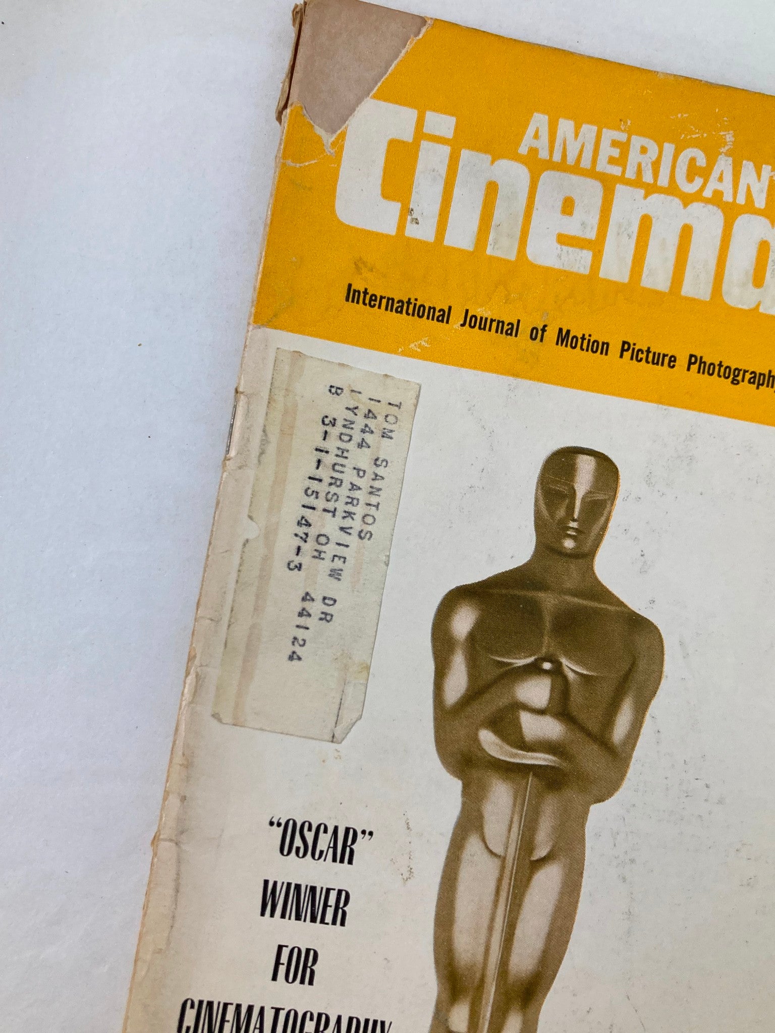 American Cinematographer Magazine May 1968 Burnett Guffey, Oscar Winner