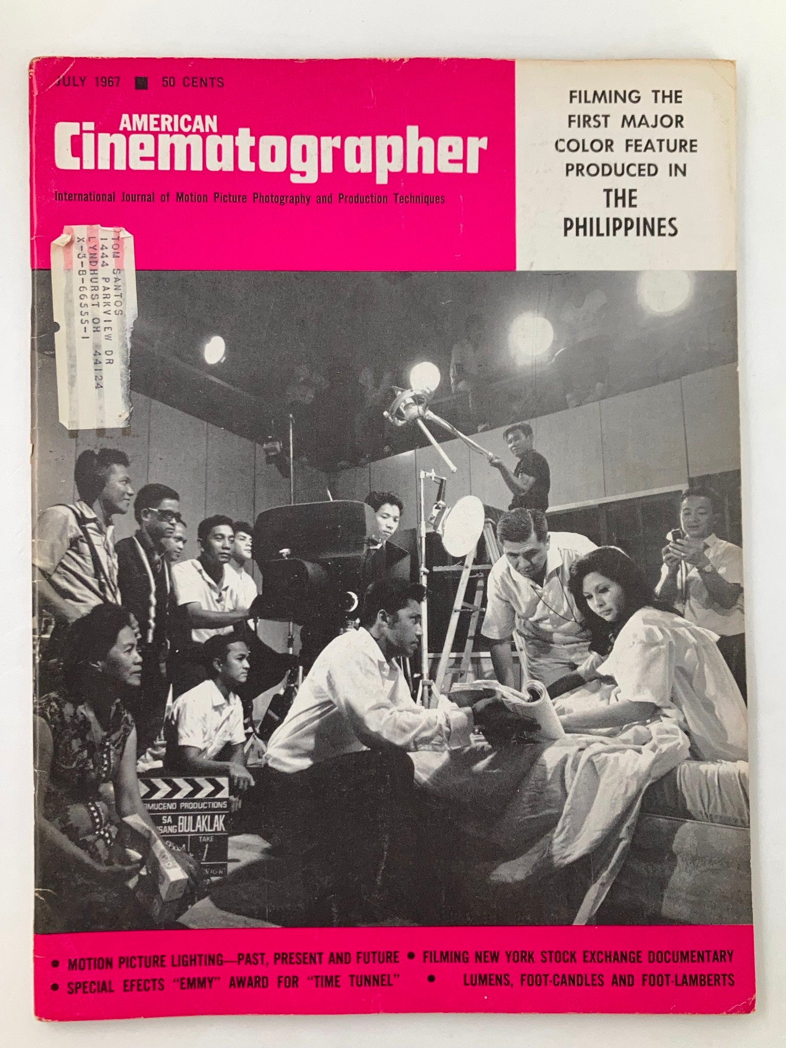 American Cinematographer Magazine July 1967 Luis Nepomuceno & Charito Solis