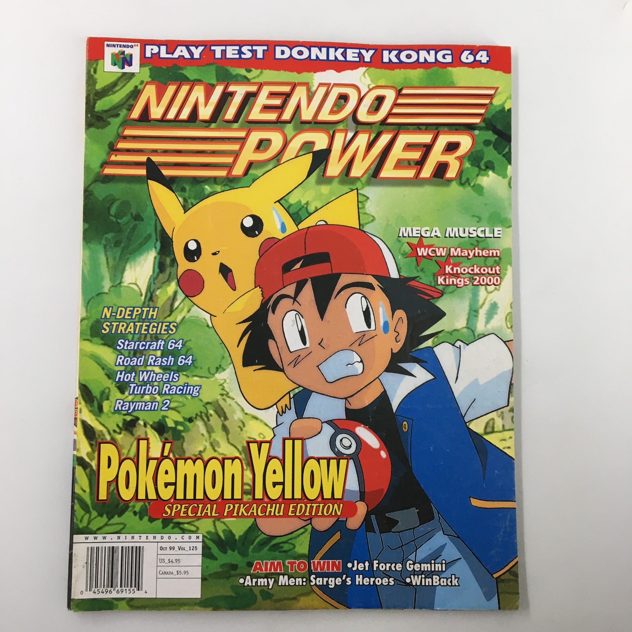 Nintendo Power Magazine #125 October 1999 Pokemon Yellow Pikachu w Poster