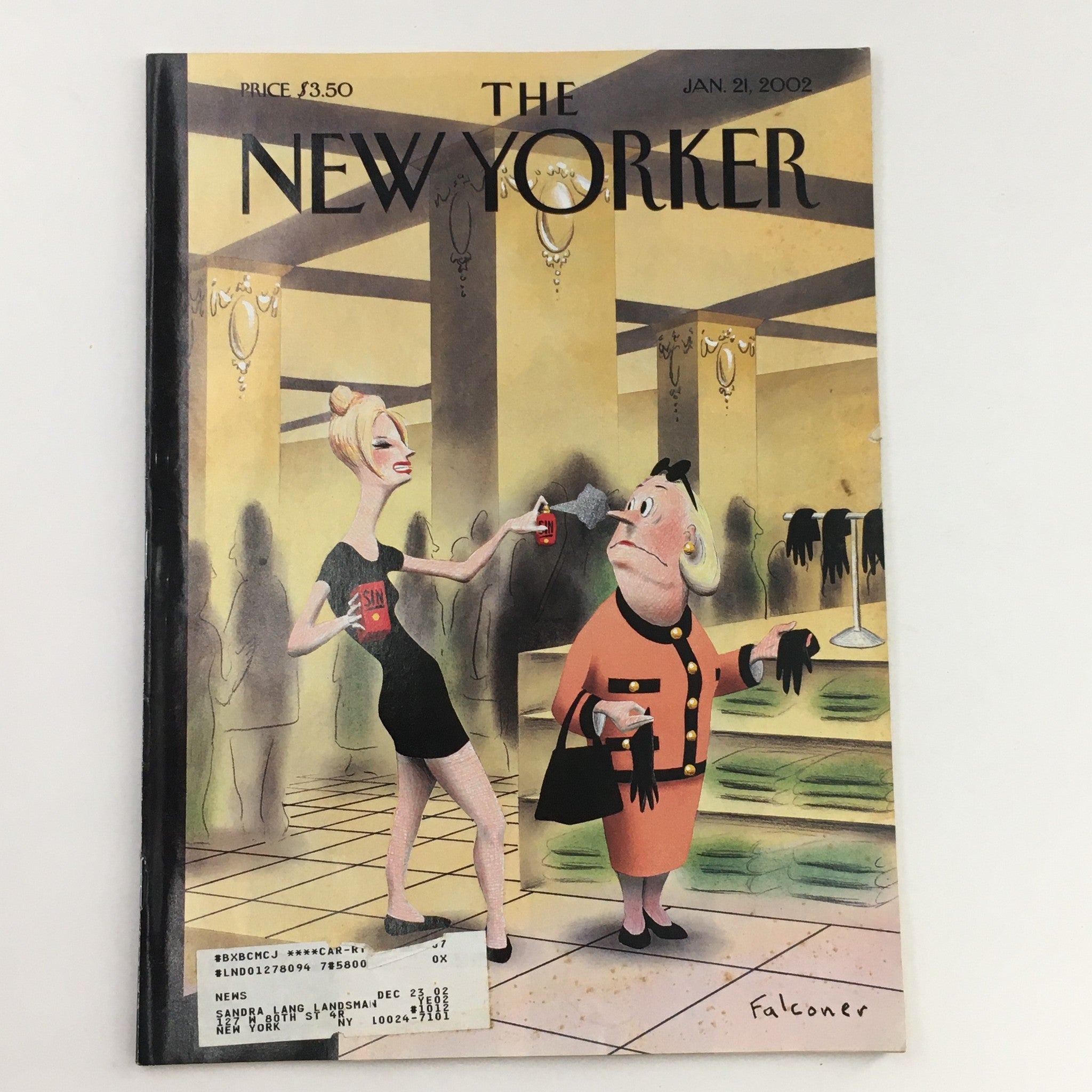 The New Yorker Full Magazine January 21 2002 A Whiff of Sin by Ian Falconer