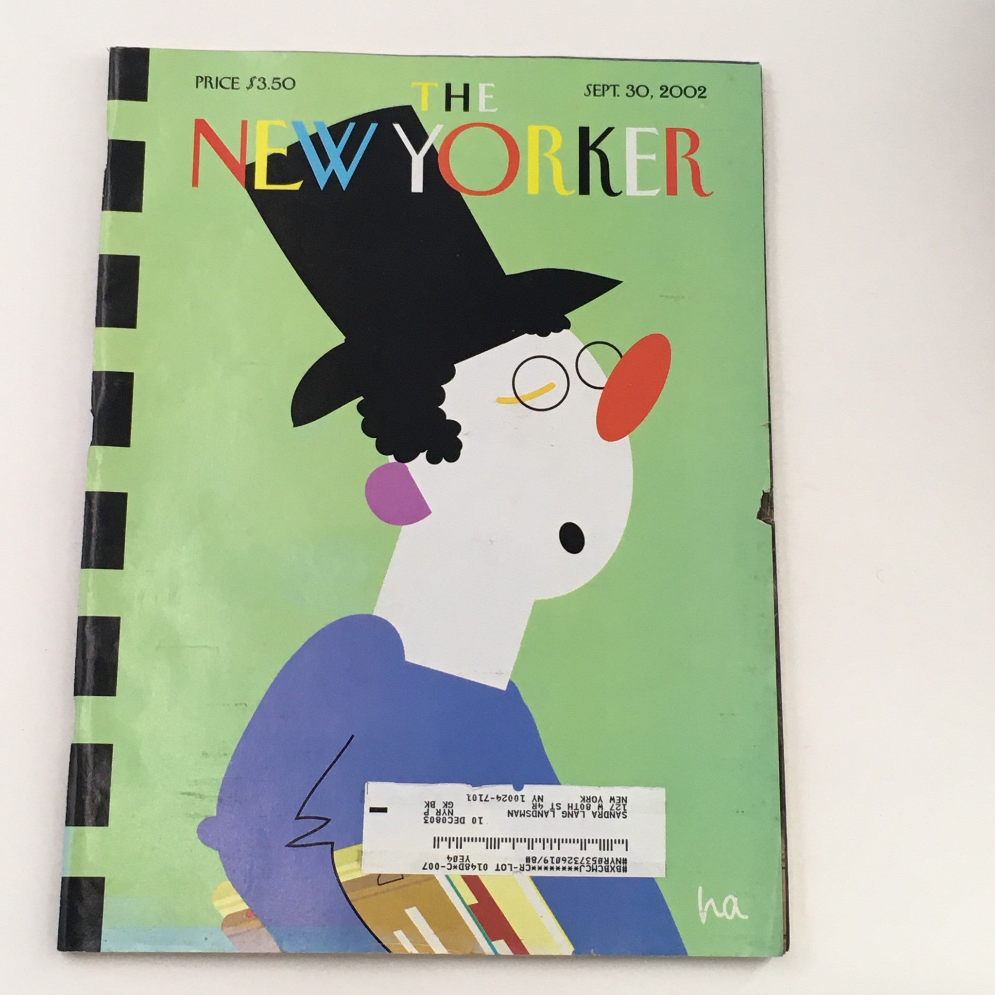 The New Yorker Full Magazine September 30 2002 Booksnob by Bob Zoell (Ha)