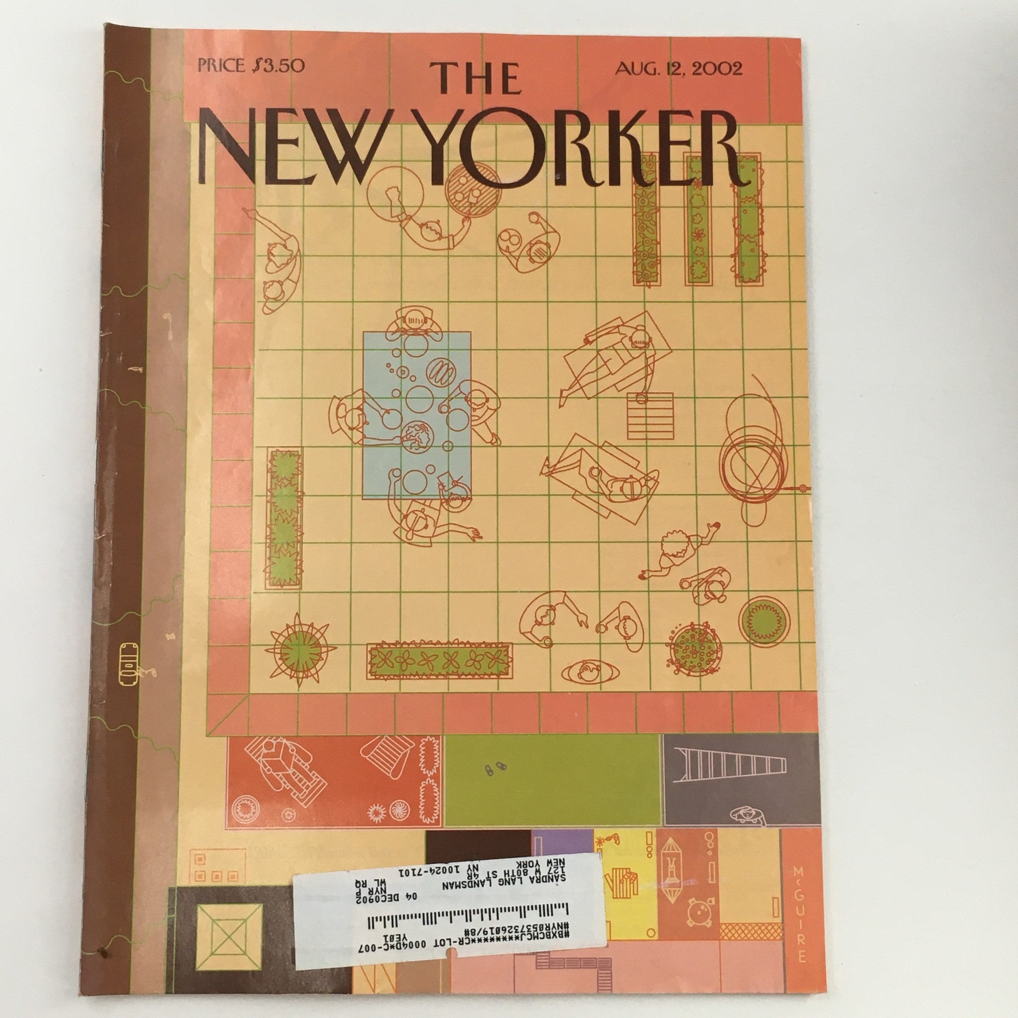 The New Yorker Full Magazine August 12 2002 Bird's Eye View BBW Richard McQGuire