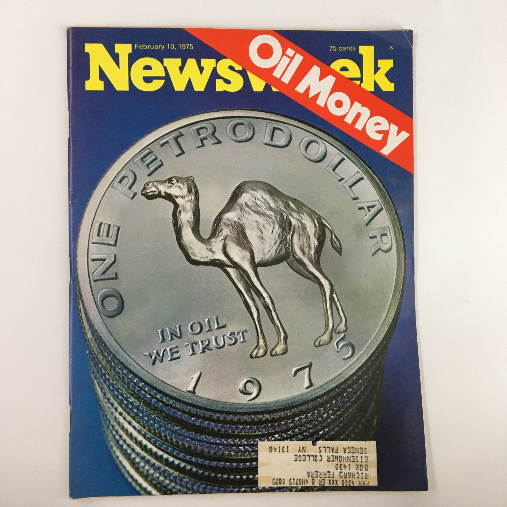 VTG Newsweek Magazine February 10 1975 Oil Money One Petron Dollar 1975