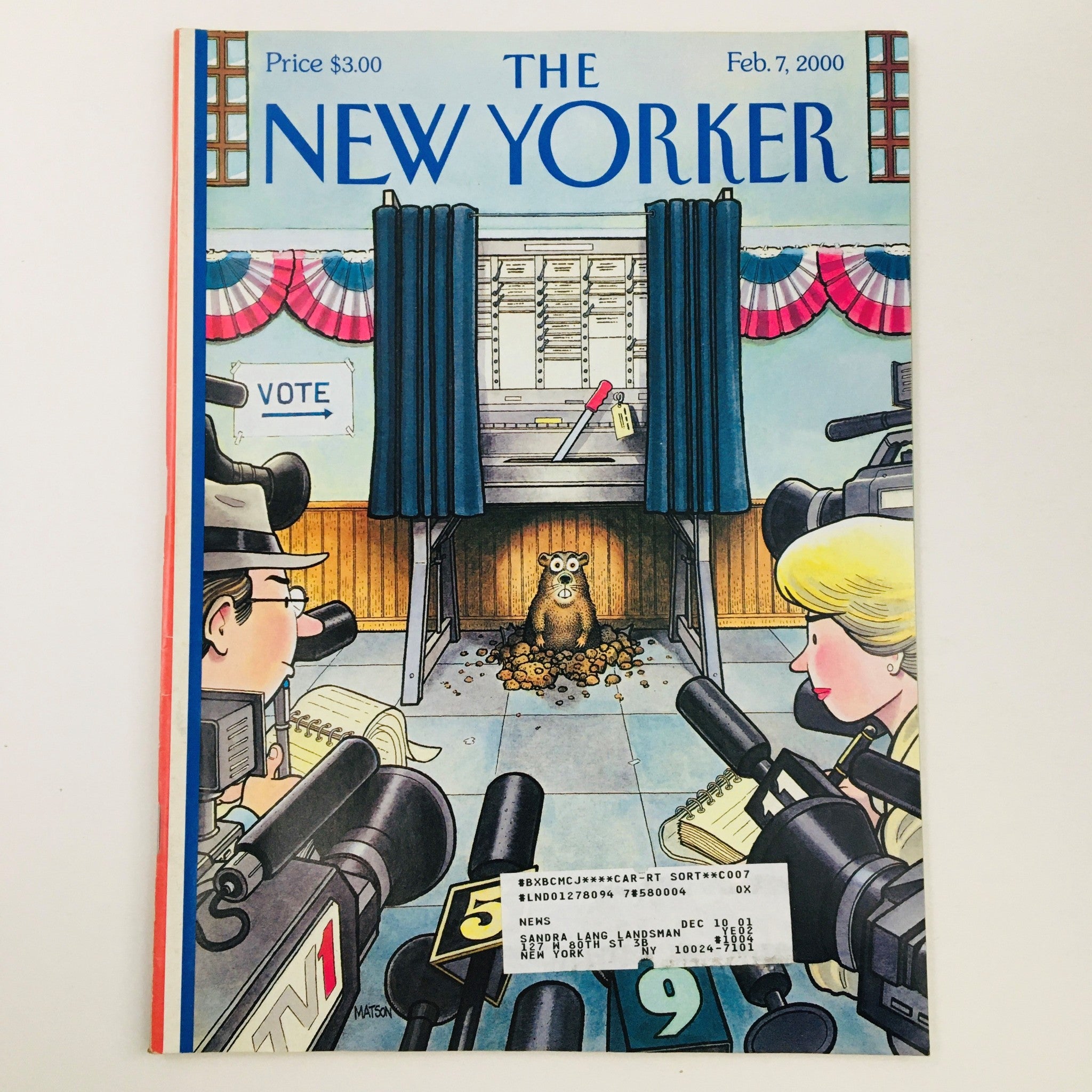 The New Yorker Magazine February 7 2000 Six More Weeks of Primaries R.J. Matson