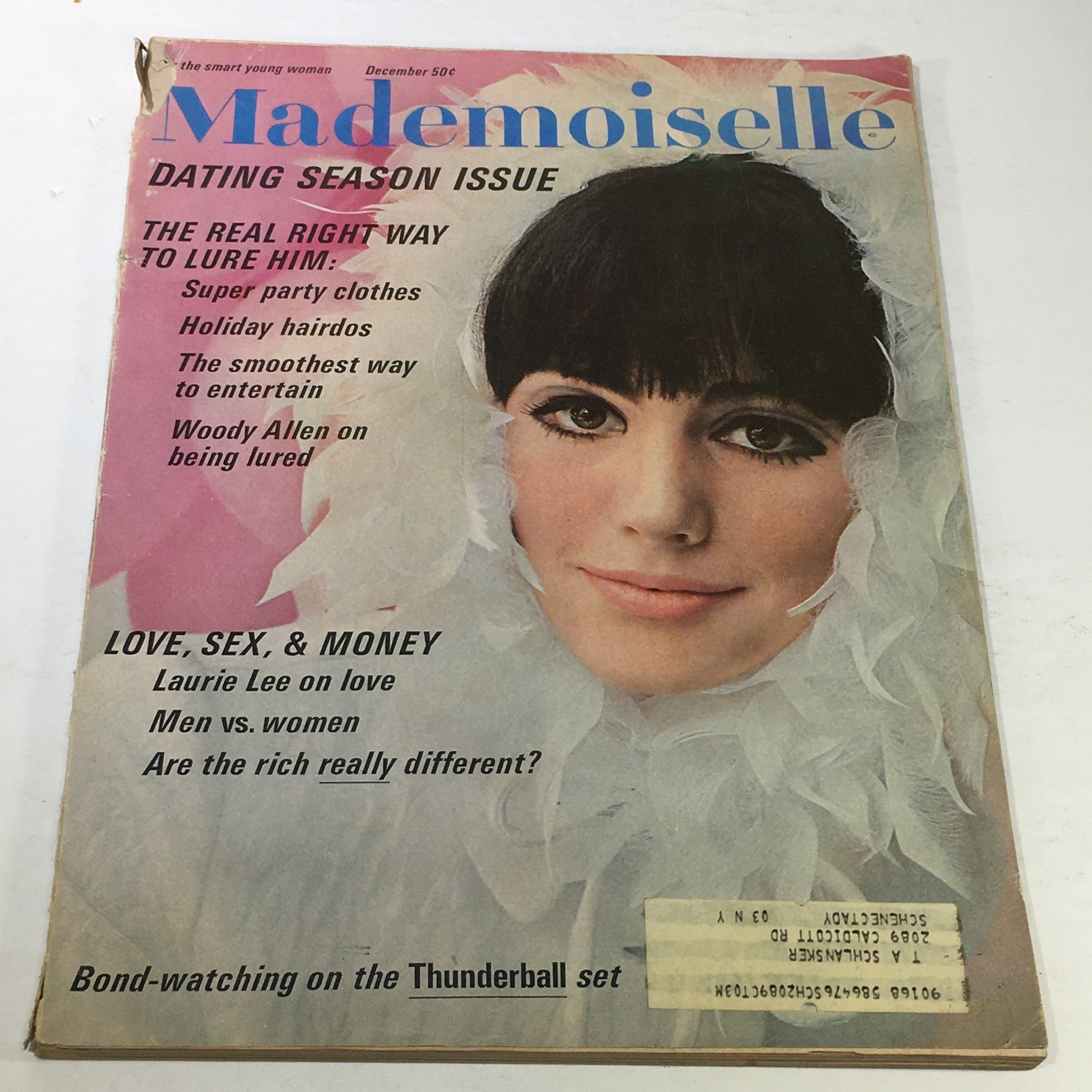 VTG Mademoiselle Magazine: December 1965 - Teen Color Fashion Issue / No Label