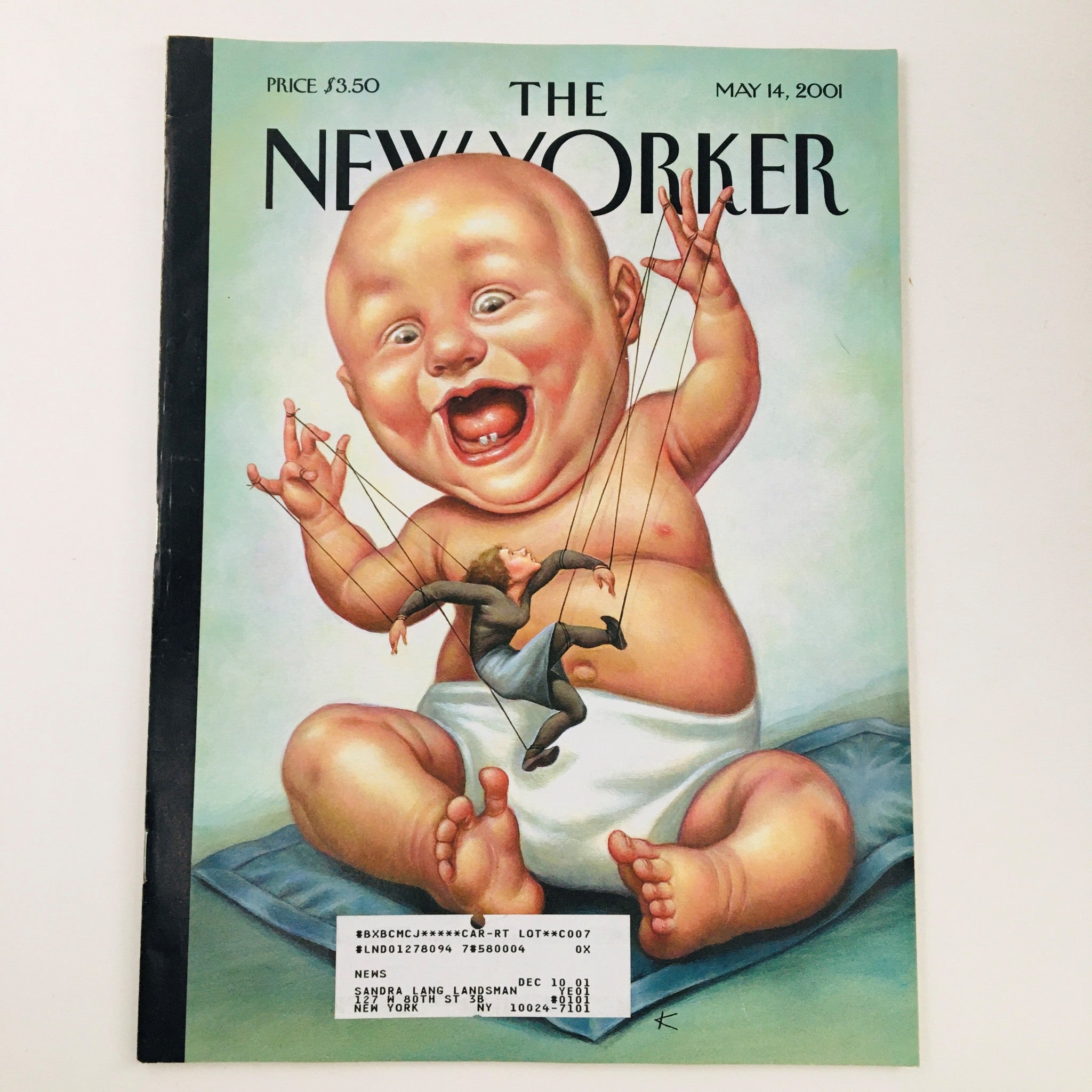 The New Yorker Full Magazine May 14 2001 Puppetmaster by Anita Kunz VG