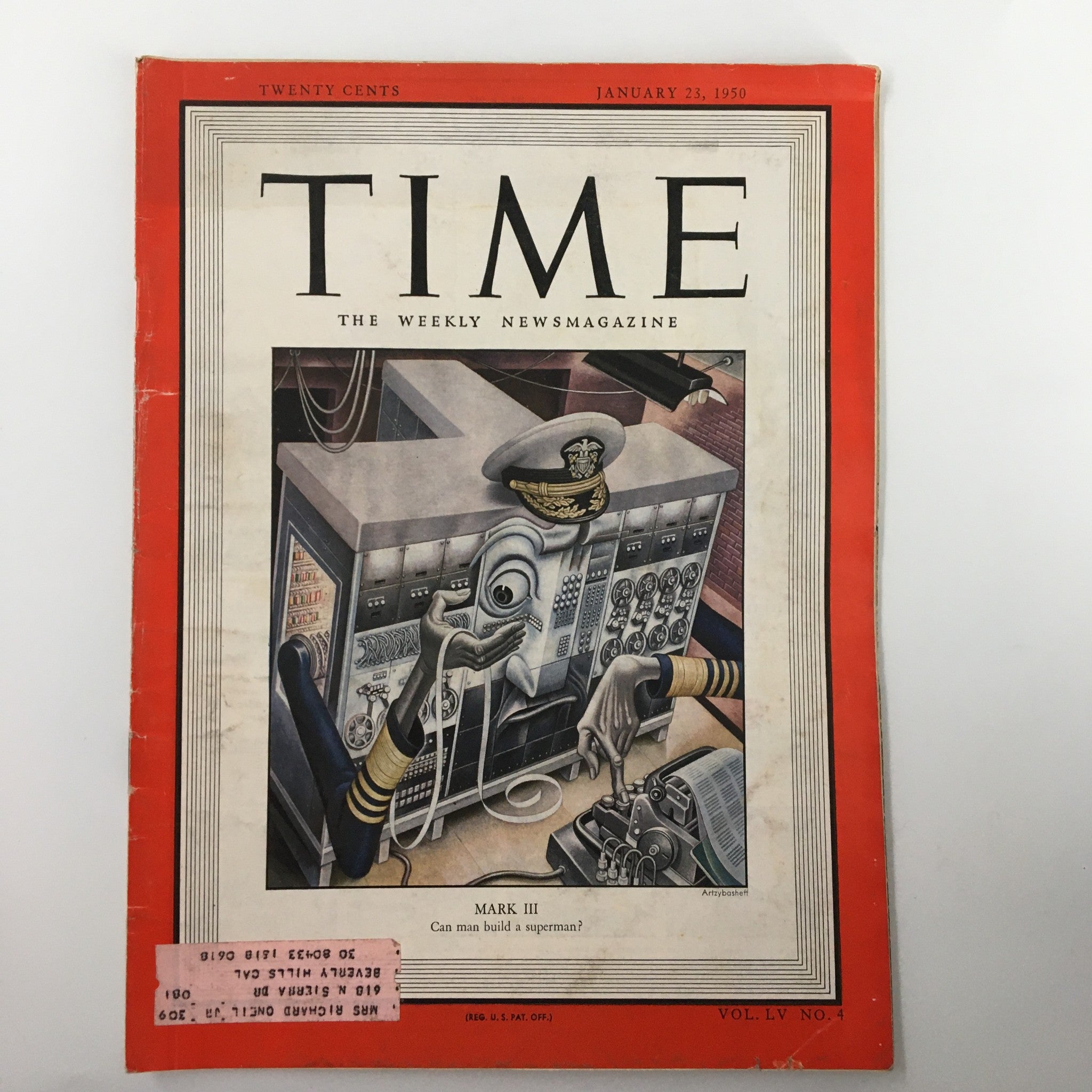 VTG Time Magazine January 23 1950 Vol. 55 No. 4 Mark III Can Man Build Superman?