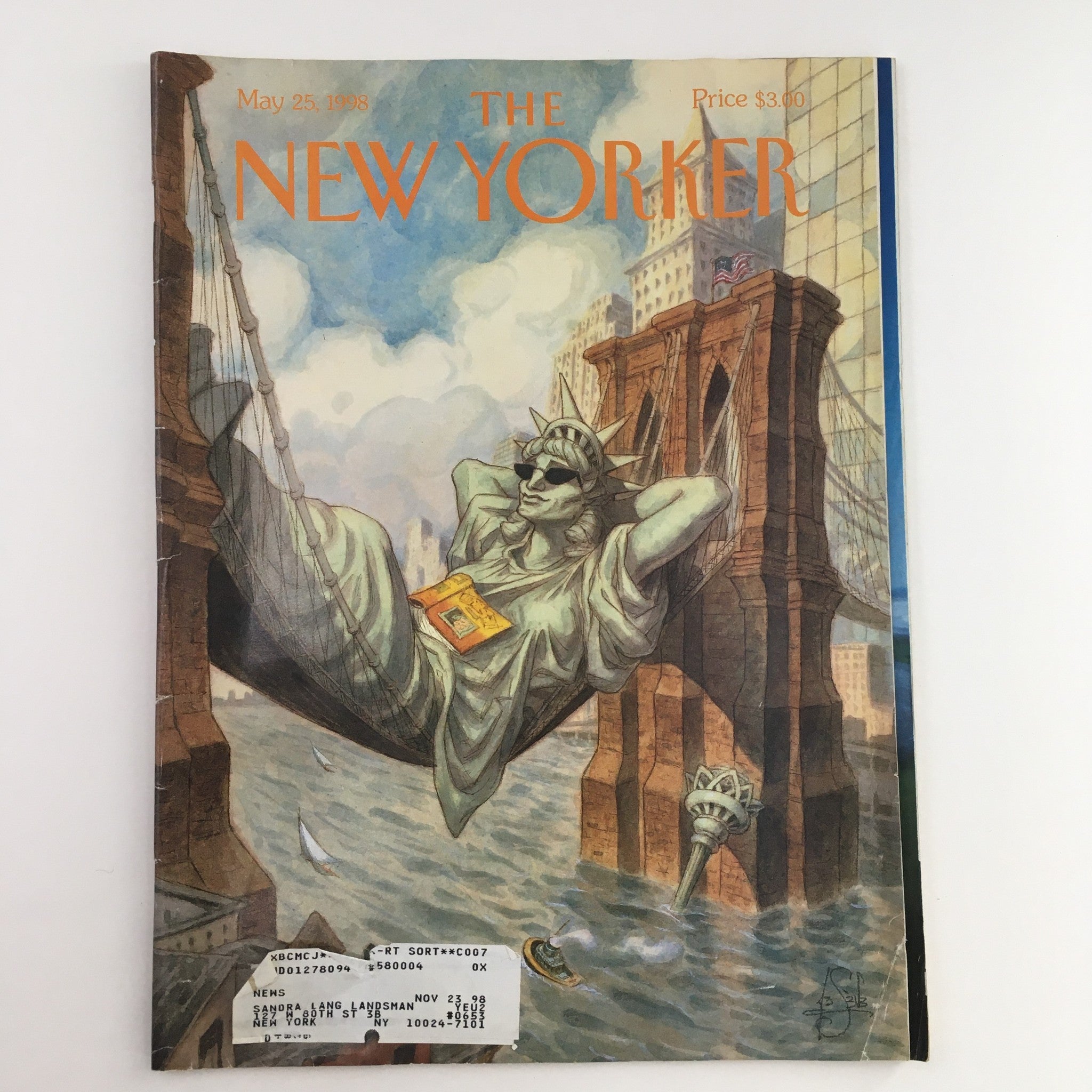 The New Yorker May 25 1998 Full Magazine Theme Cover by Peter de Seve