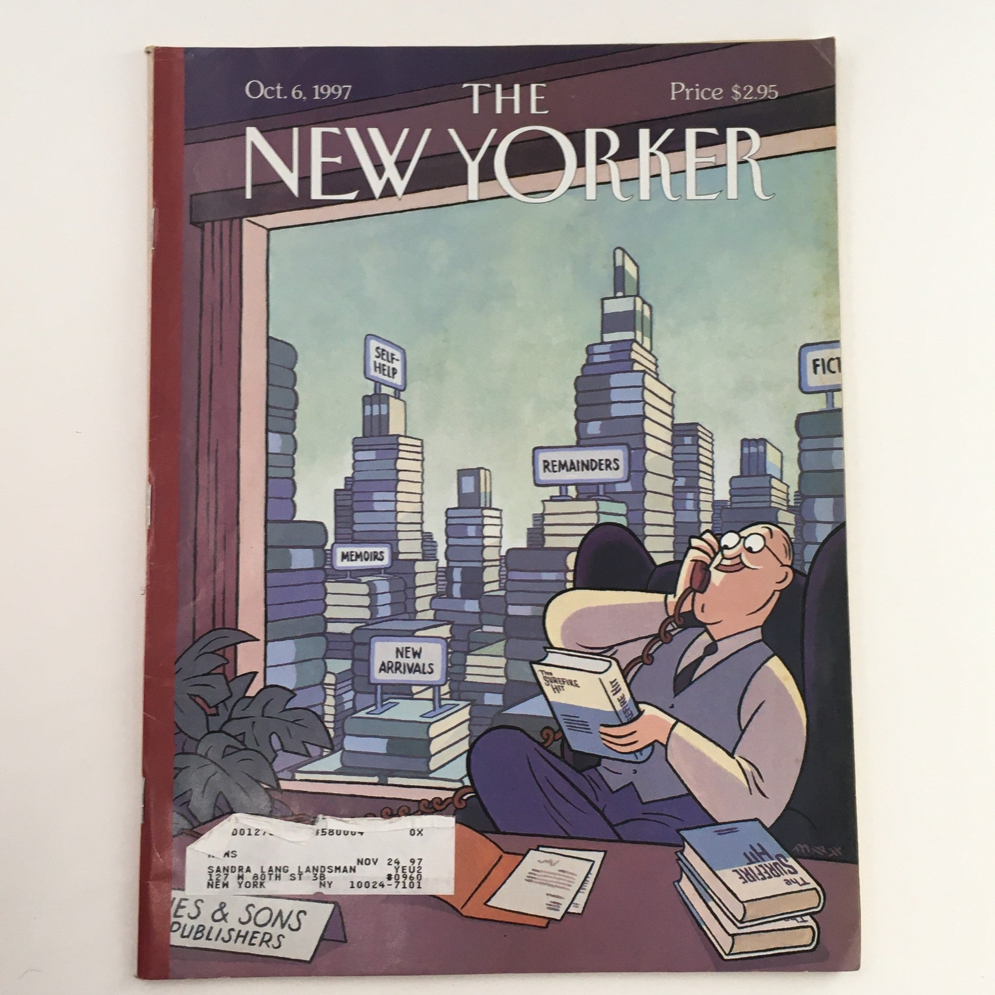 The New Yorker Full Magazine October 6 1997 Tall Stories Cover by Max