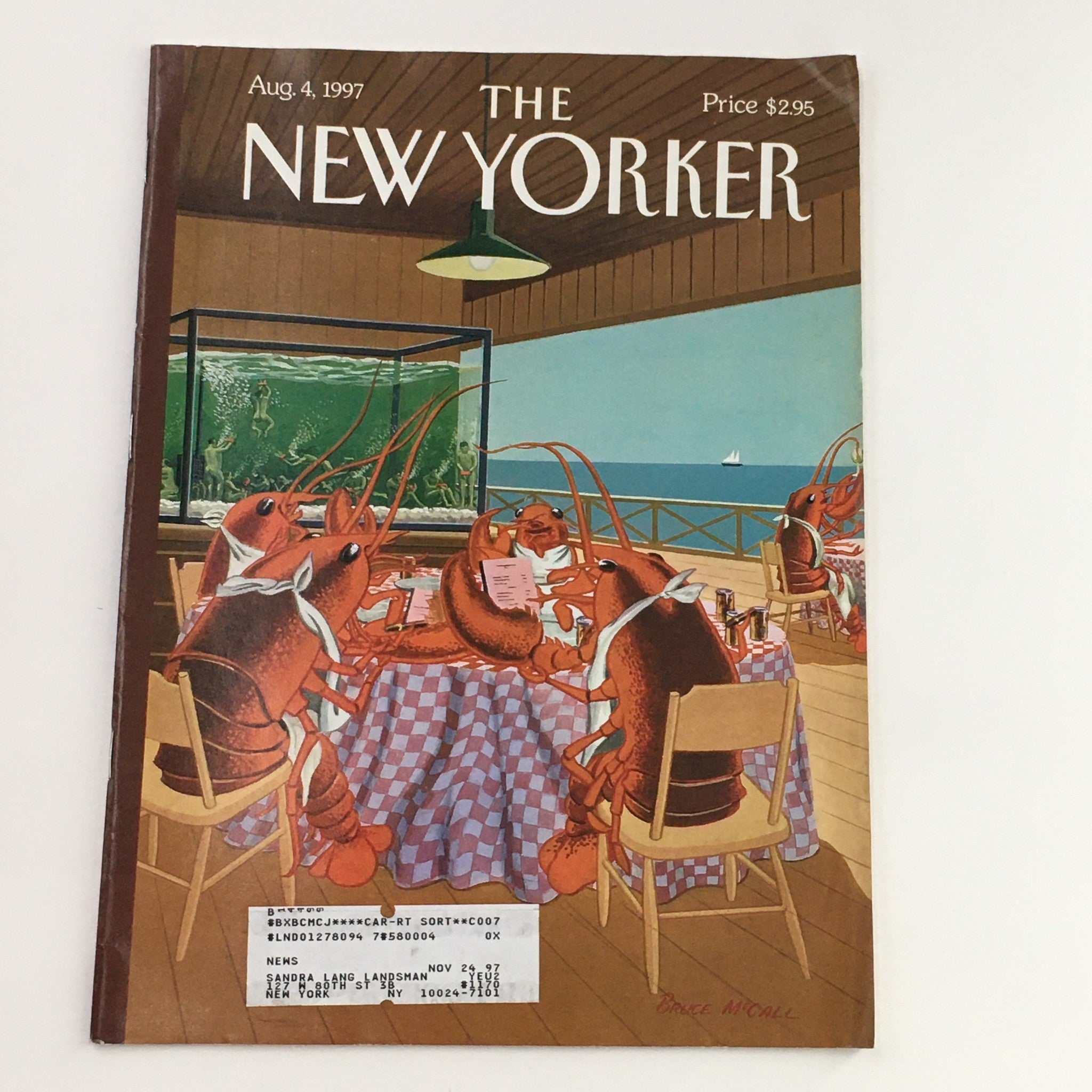 The New Yorker Full Magazine August 4 1997 Lobsterman's Special by Bruce McCall