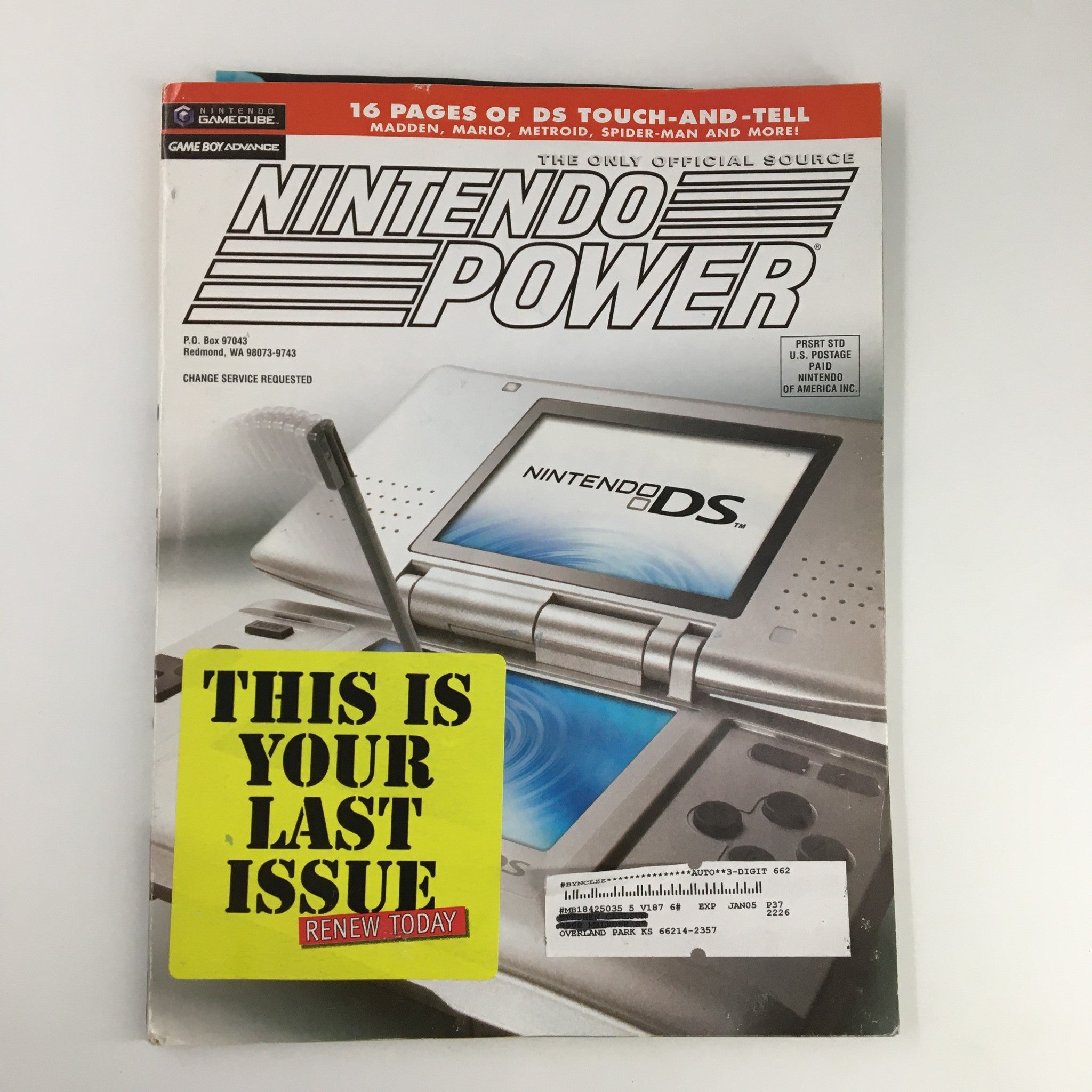 Nintendo Power Magazine #187 2005 Nintendo DS This Is Your Last Issue w Poster