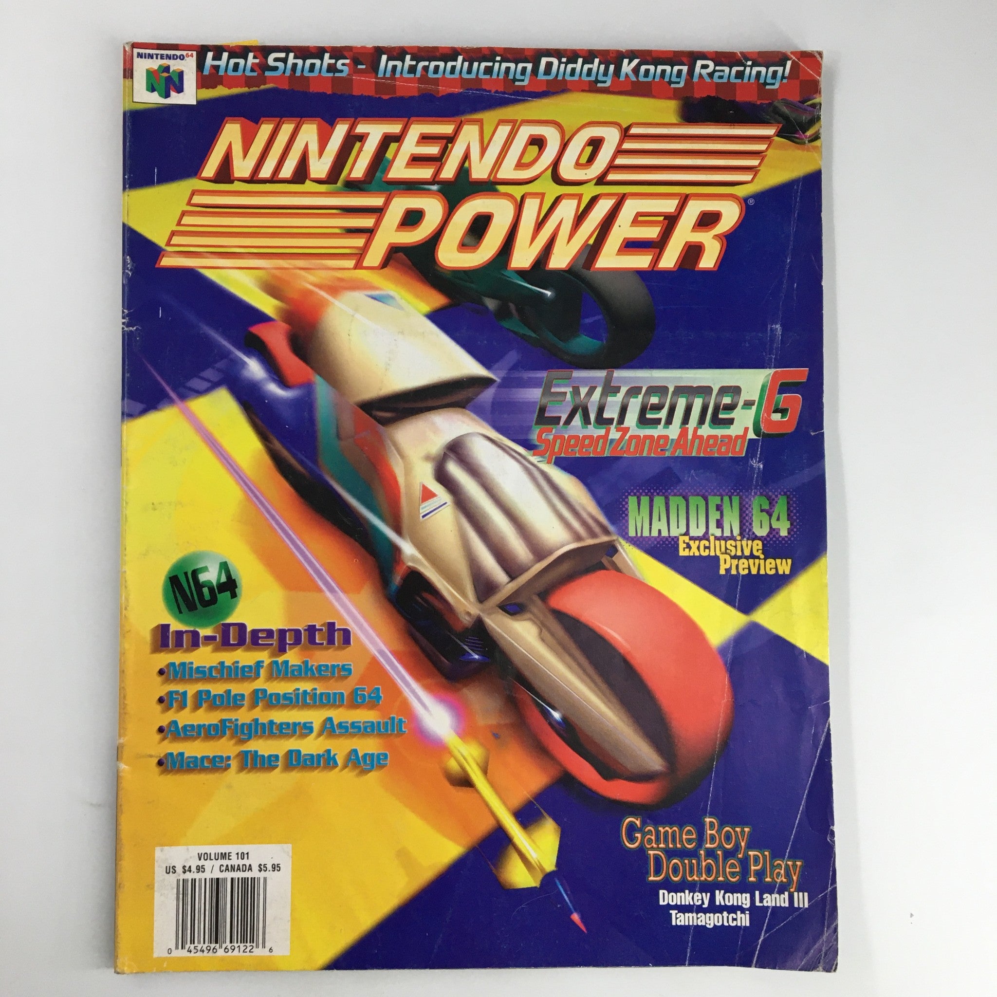 Nintendo Power Magazine #101 October 1997 Extreme-6 Speed Zone Ahead w Poster