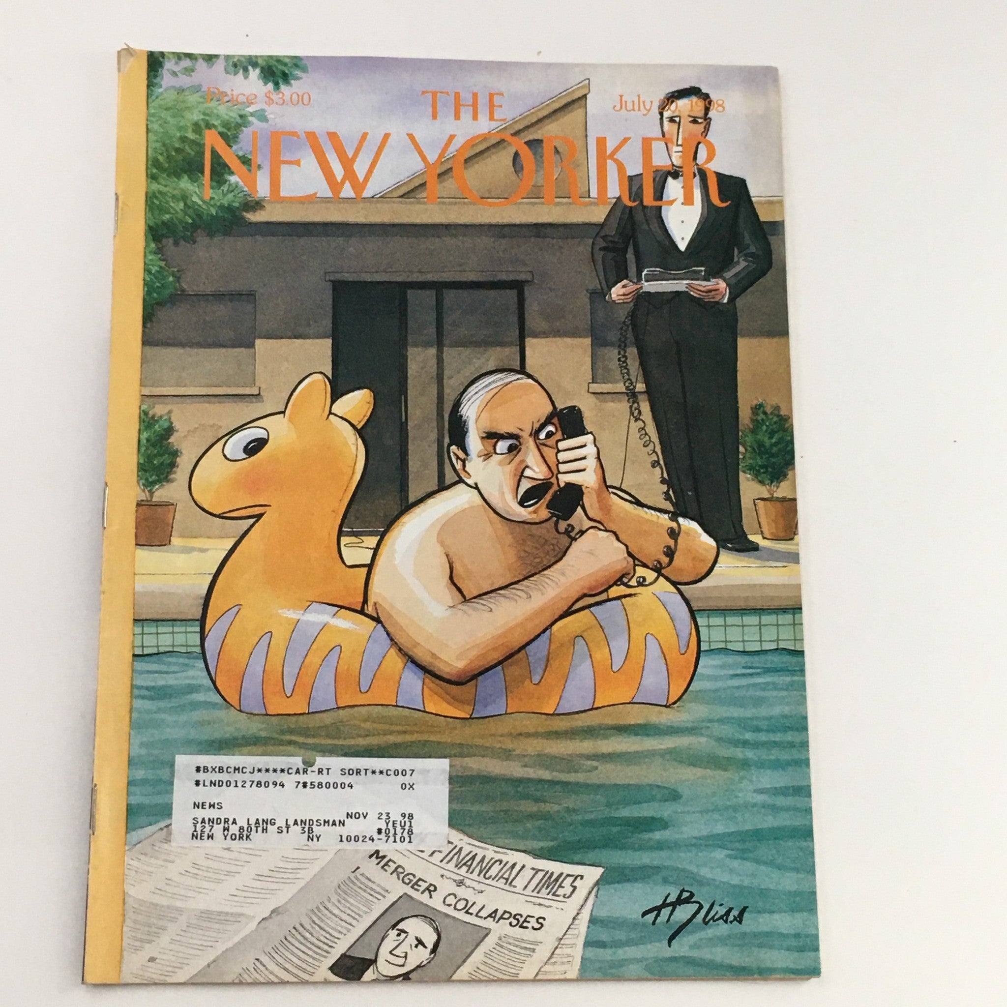 The New Yorker Full Magazine July 20 1998 Trouble Afloat by Harry Bliss