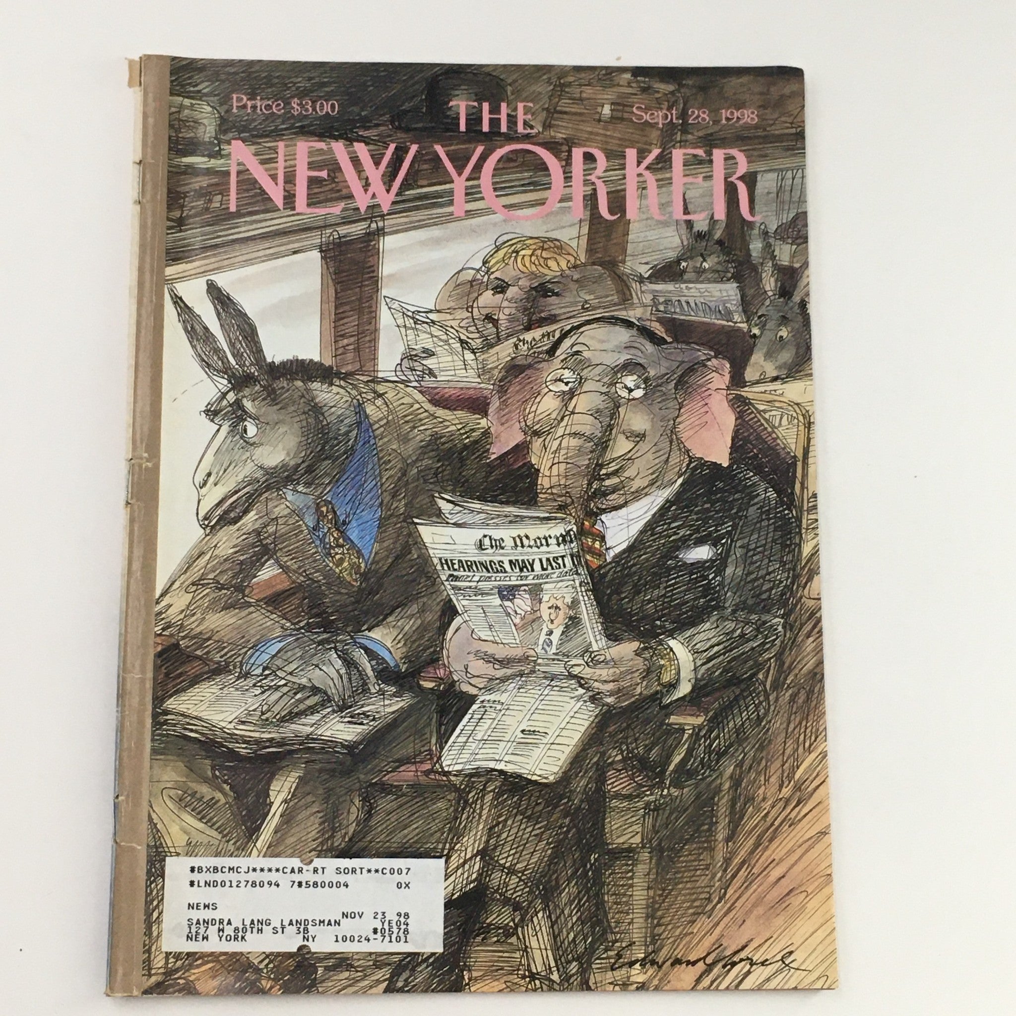 The New Yorker Full September 28 1998 All The News Unfit to Print Edward Sorel