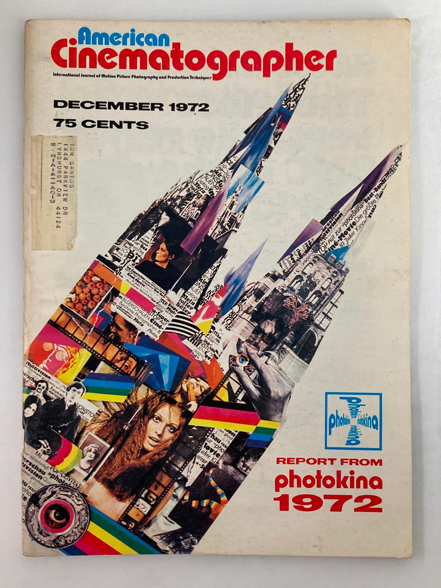 American Cinematographer Magazine December 1972 Photokina 1972 in Cologne