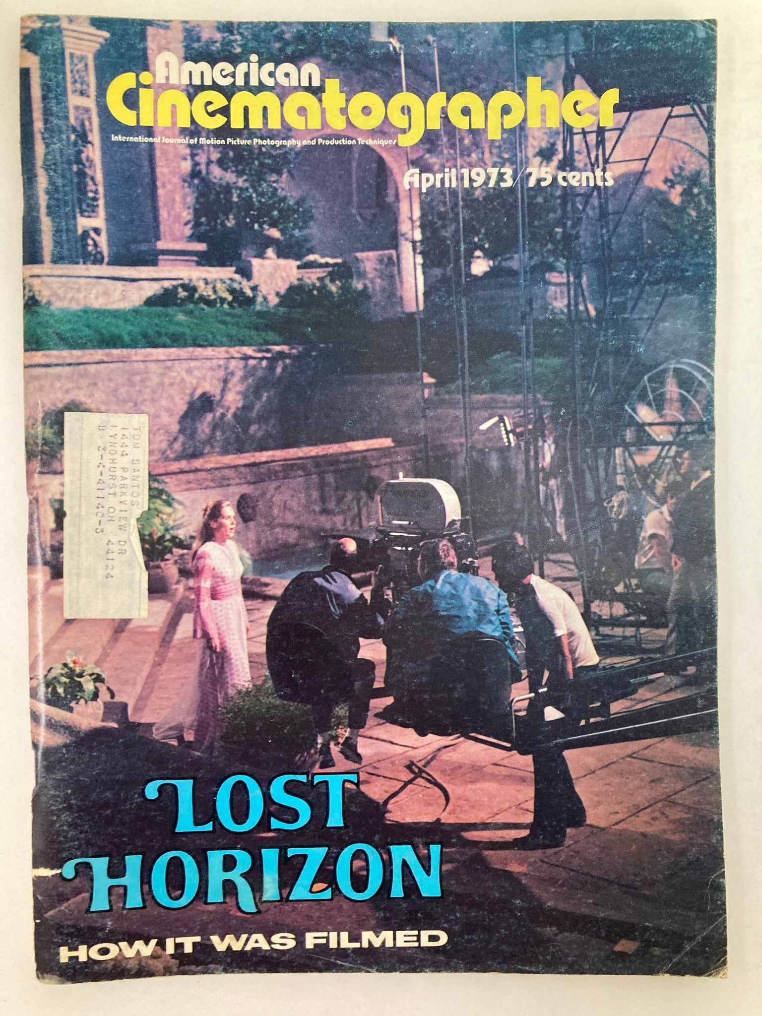 American Cinematographer Magazine April 1973 Liv Ullman in "Lost Horizon"