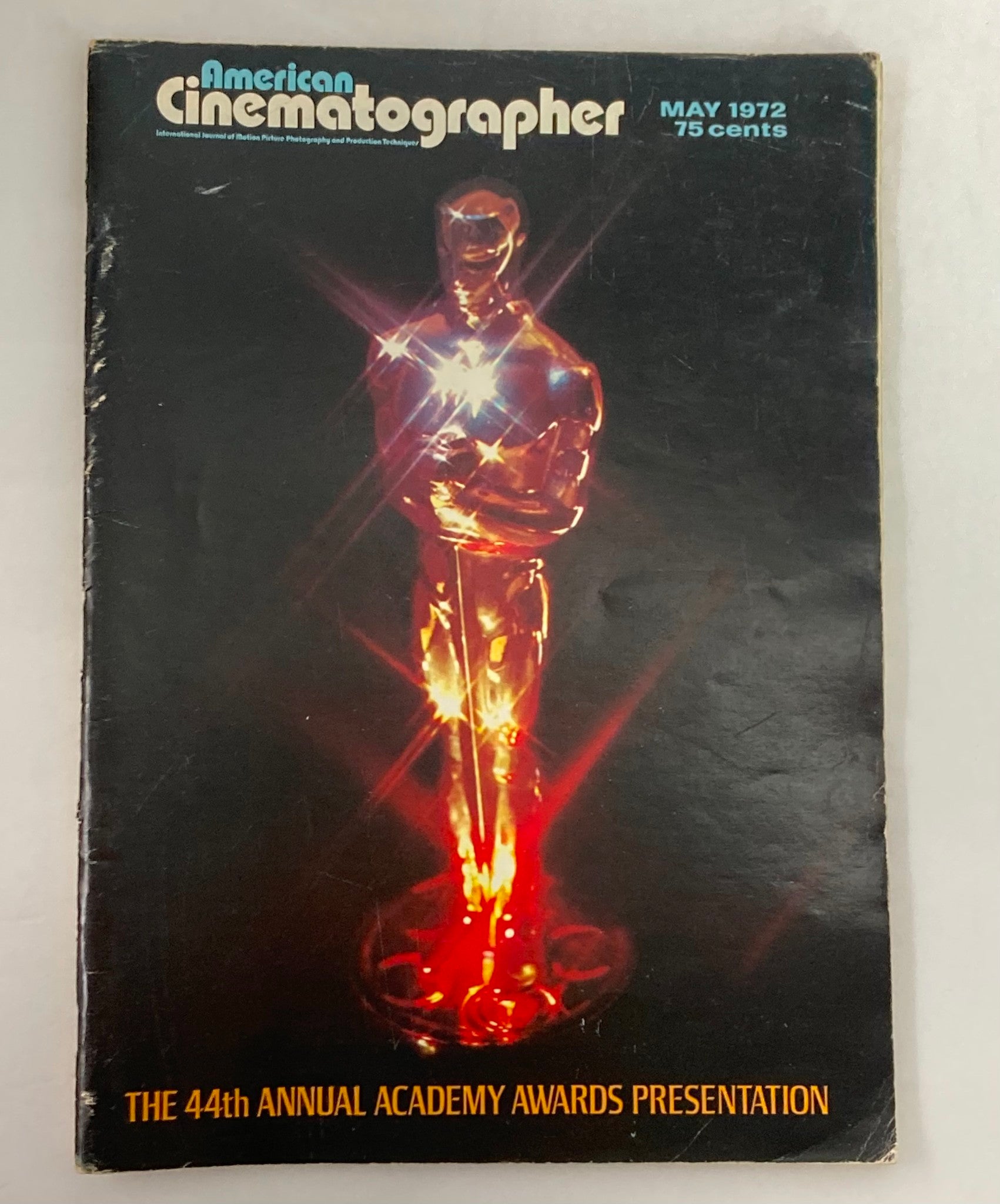 American Cinematographer Magazine May 1972 The Academy Award 'Oscars' Statuette