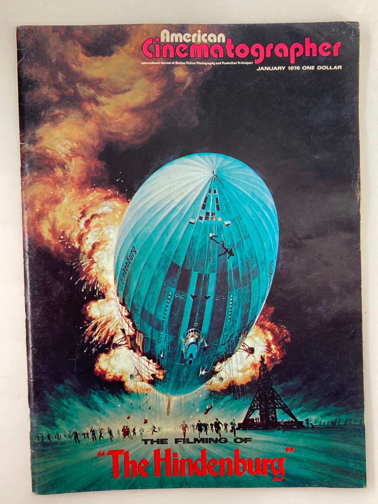 American Cinematographer Magazine January 1976 Filming of "The Hindenburg"