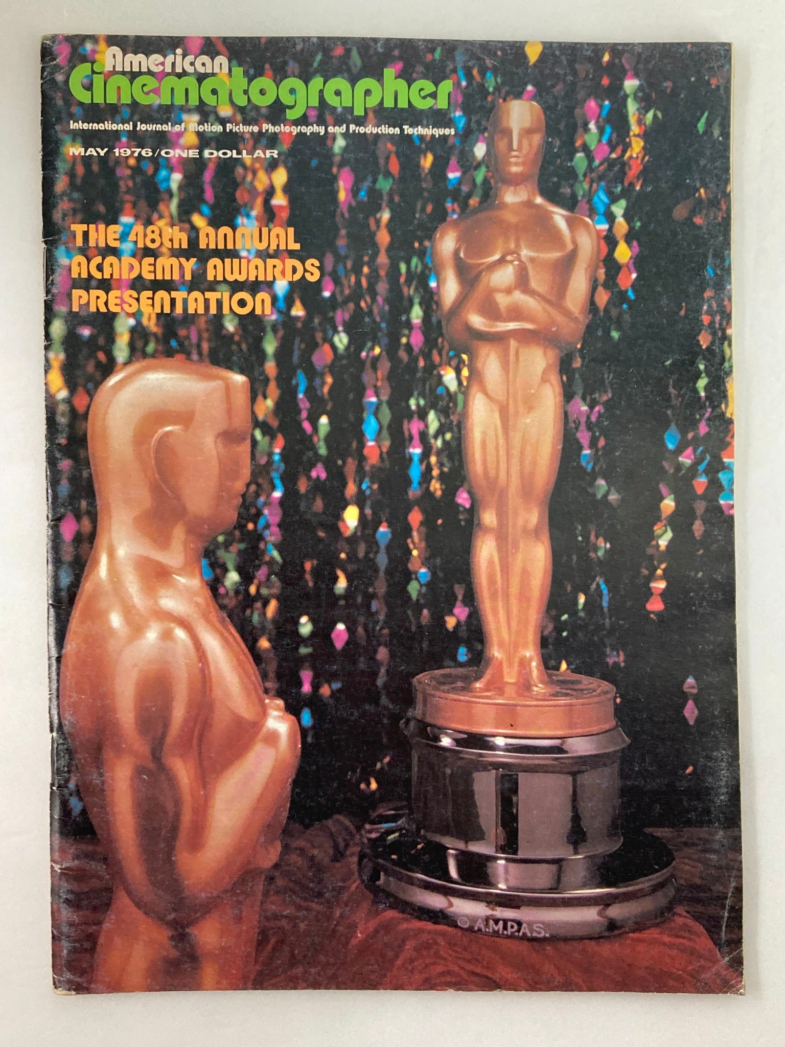 American Cinematographer Magazine May 1976 Stand Two Oscars Golden Statuette