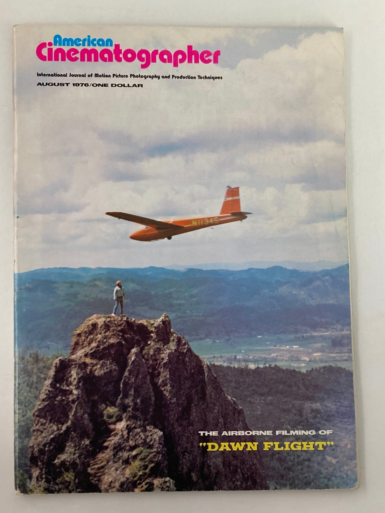 American Cinematographer Magazine August 1976 Denis Arndt in "Dawn Flight"