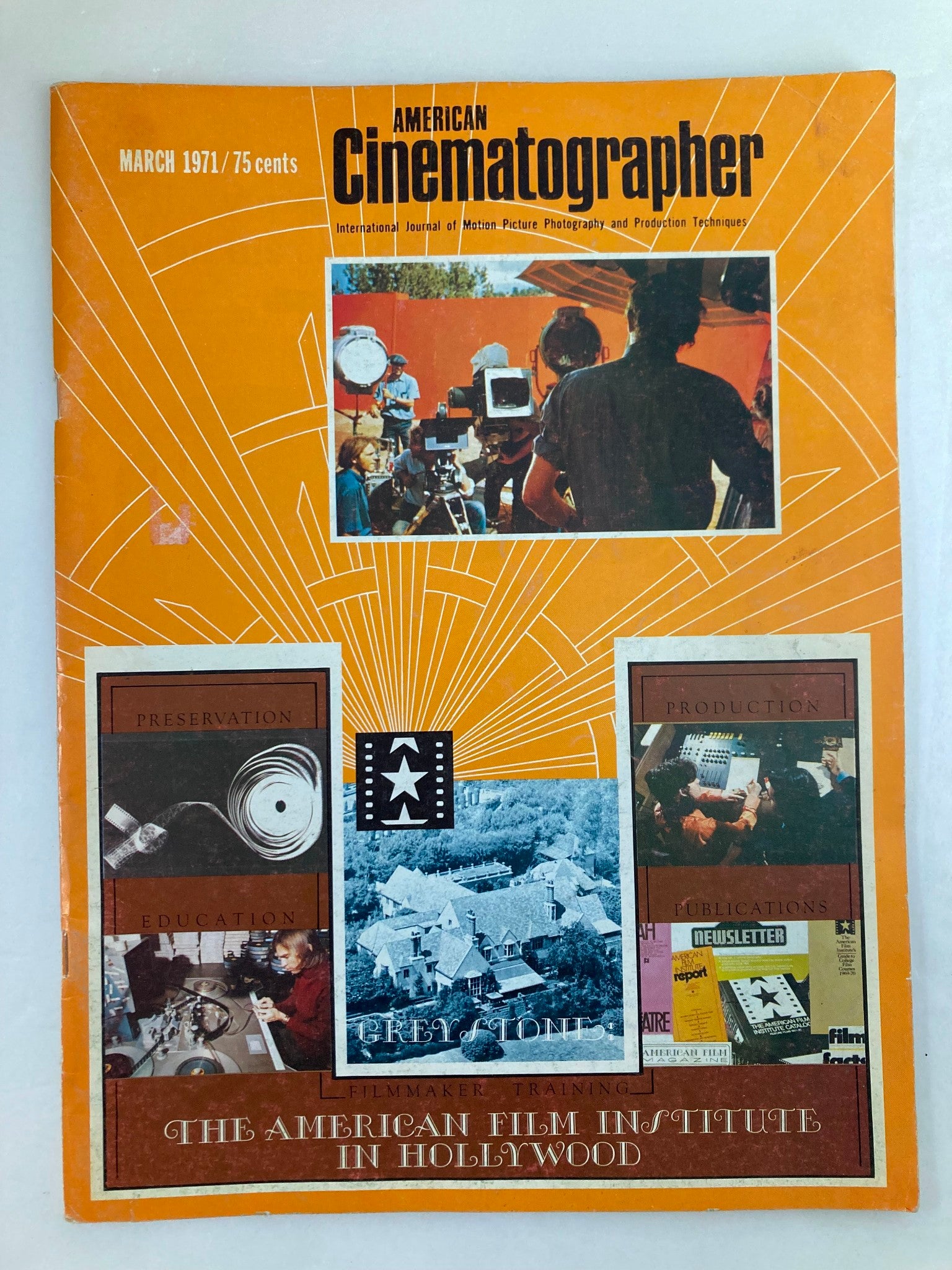 American Cinematographer Magazine March 1971 Greystone Headquarters No Label