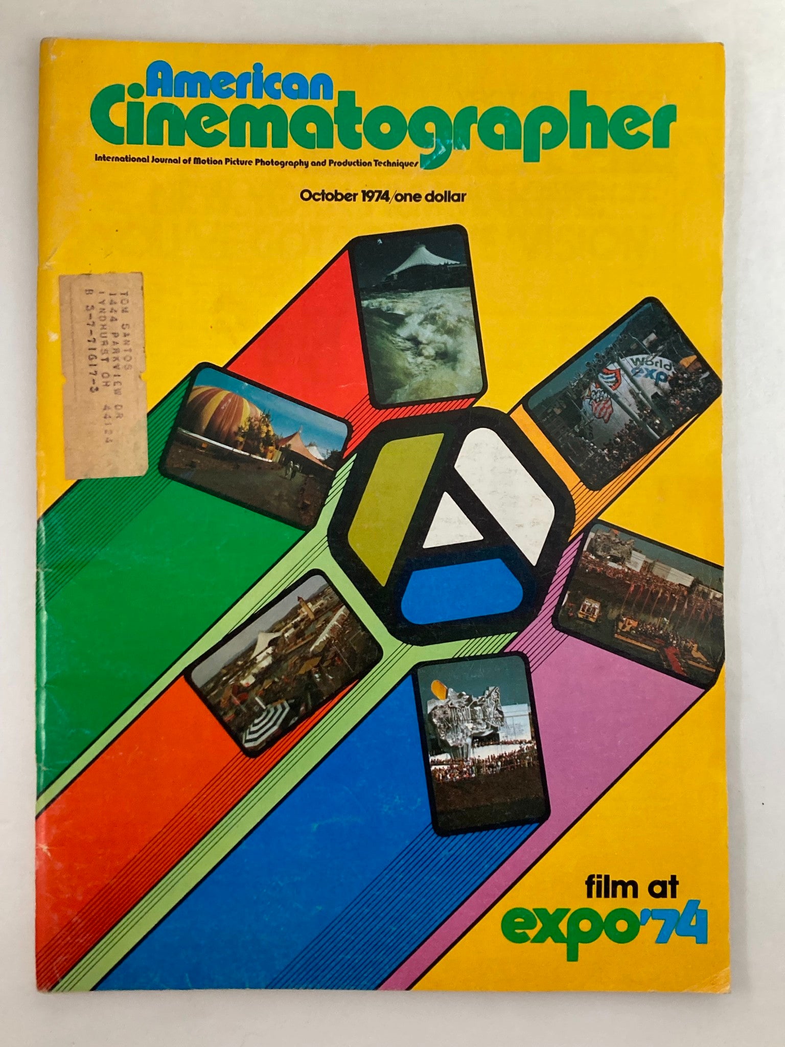 American Cinematographer Magazine October 1974 Official Symbol Film Expo '74