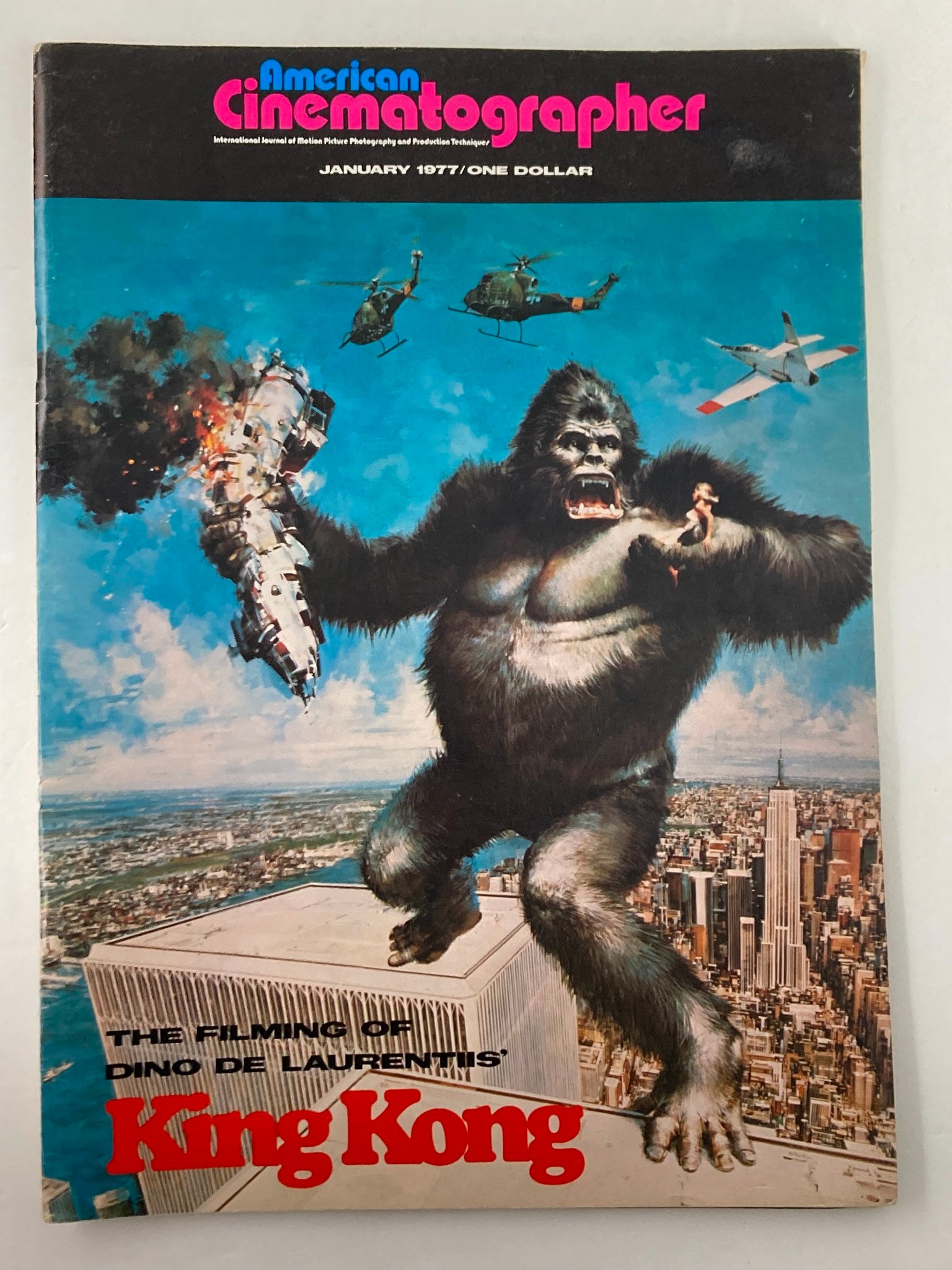 American Cinematographer Magazine January 1977 Dino de Laurent's King Kong