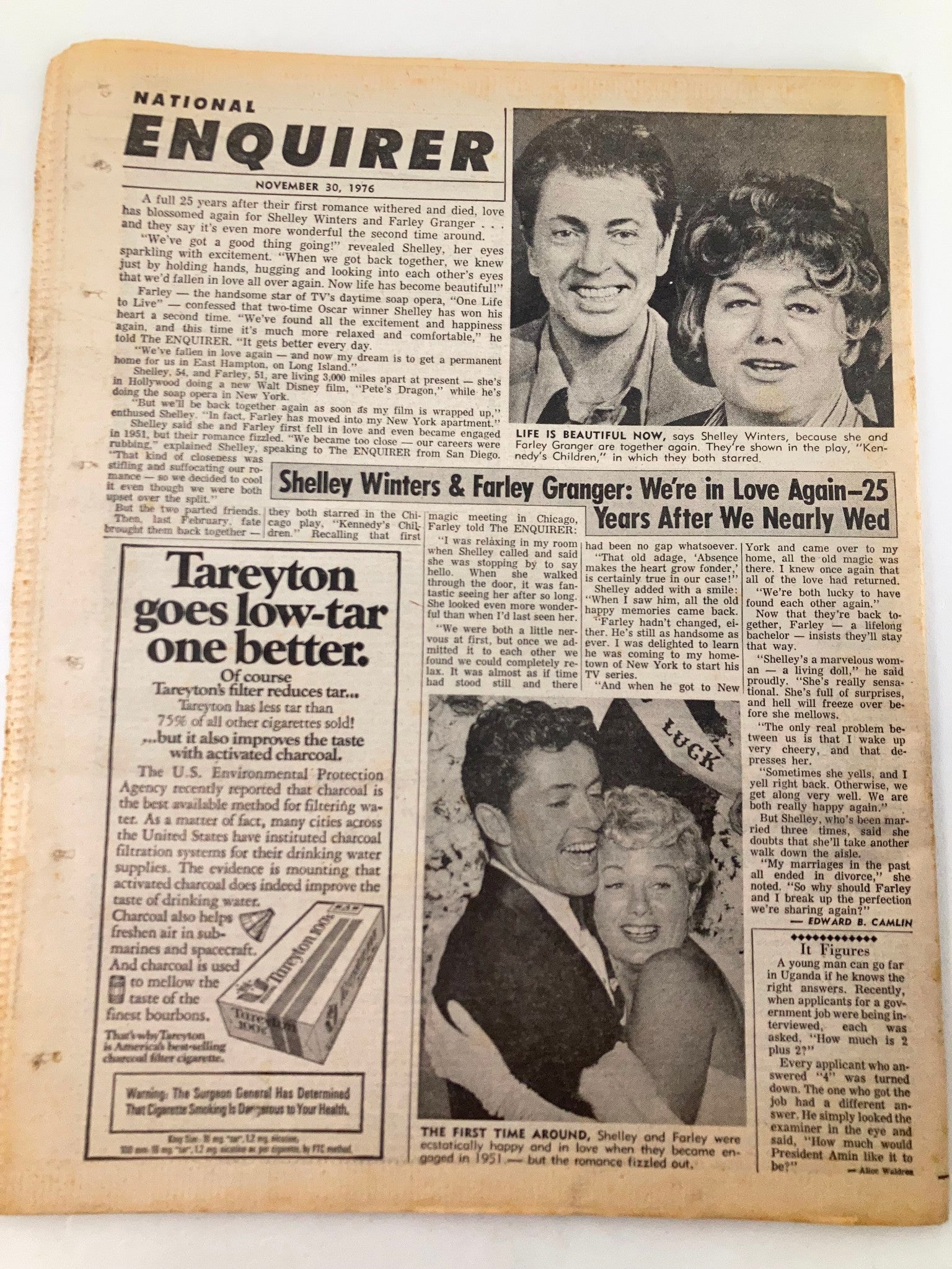 National Enquirer Tabloid November 30 1976 Dean Martin and Peggy Crosby