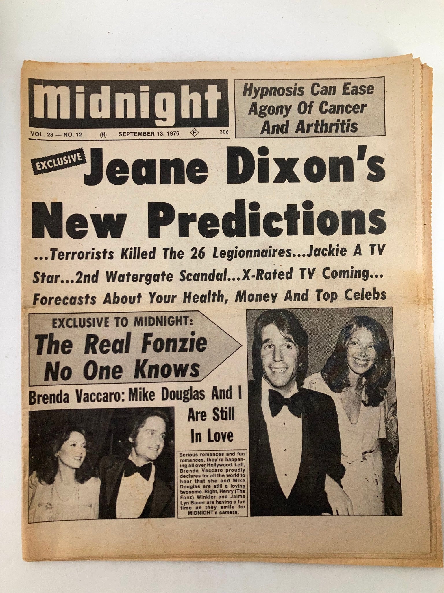 Midnight Tabloid September 13 1976 Vol 23 #12 Jeane Dixon's New Prediction