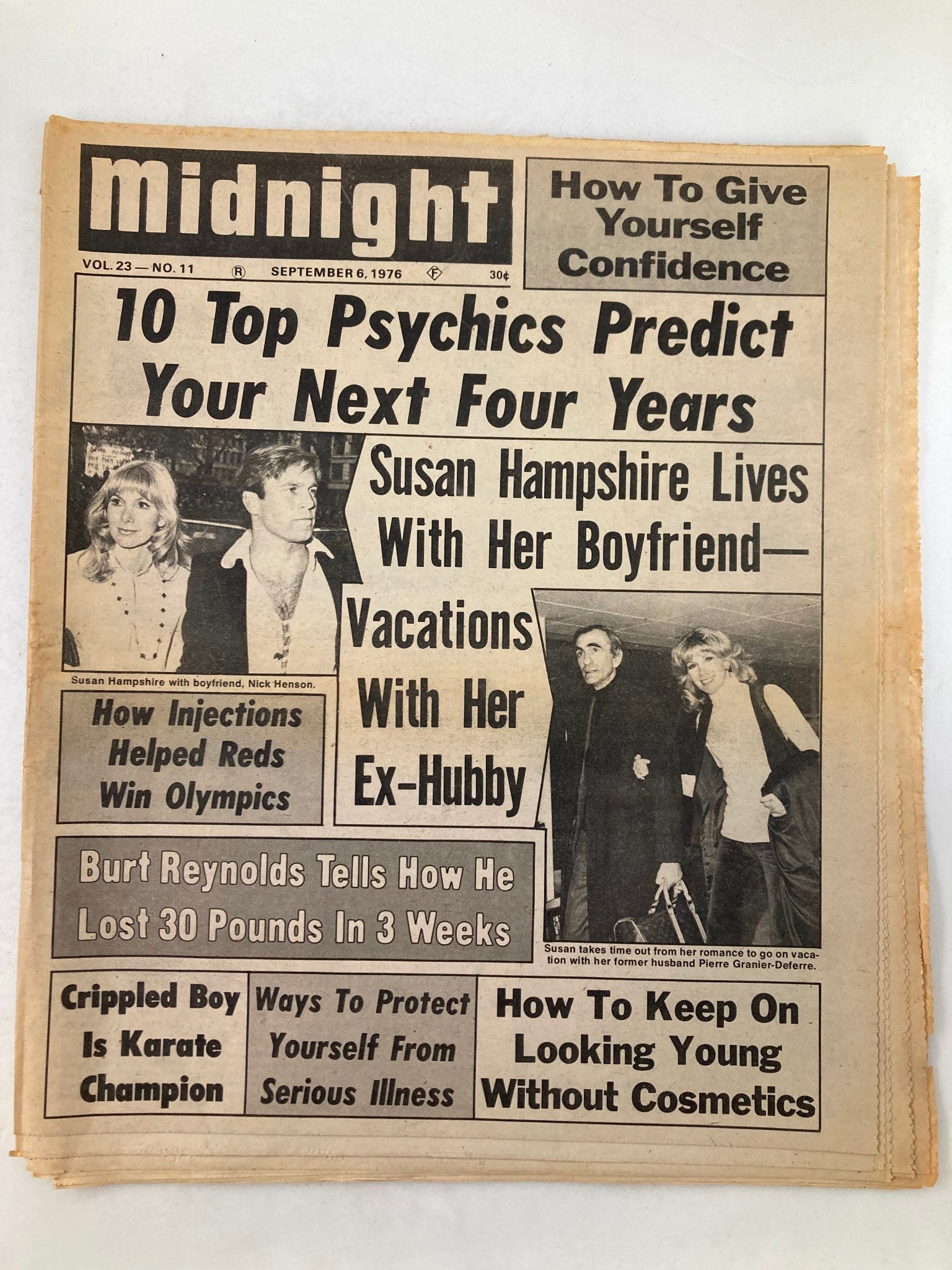 Midnight Tabloid September 6 1976 Vol 23 #11 Susan Hampshire and Nick Henson