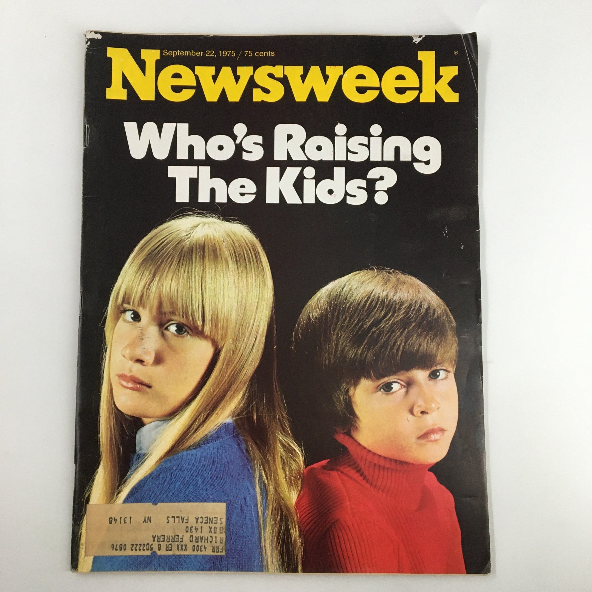 VTG Newsweek Magazine September 22 1975 Who's Raising The Kids?