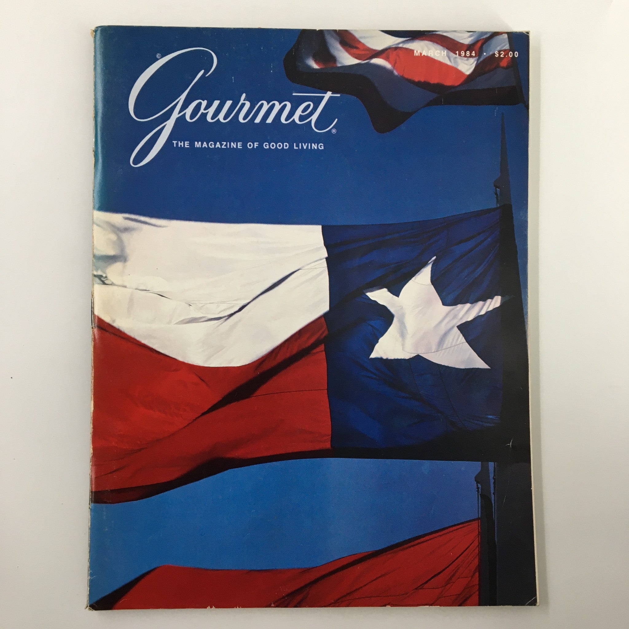 VTG Gourmet Magazine March 1984 The Flag - The Lone Star No Label