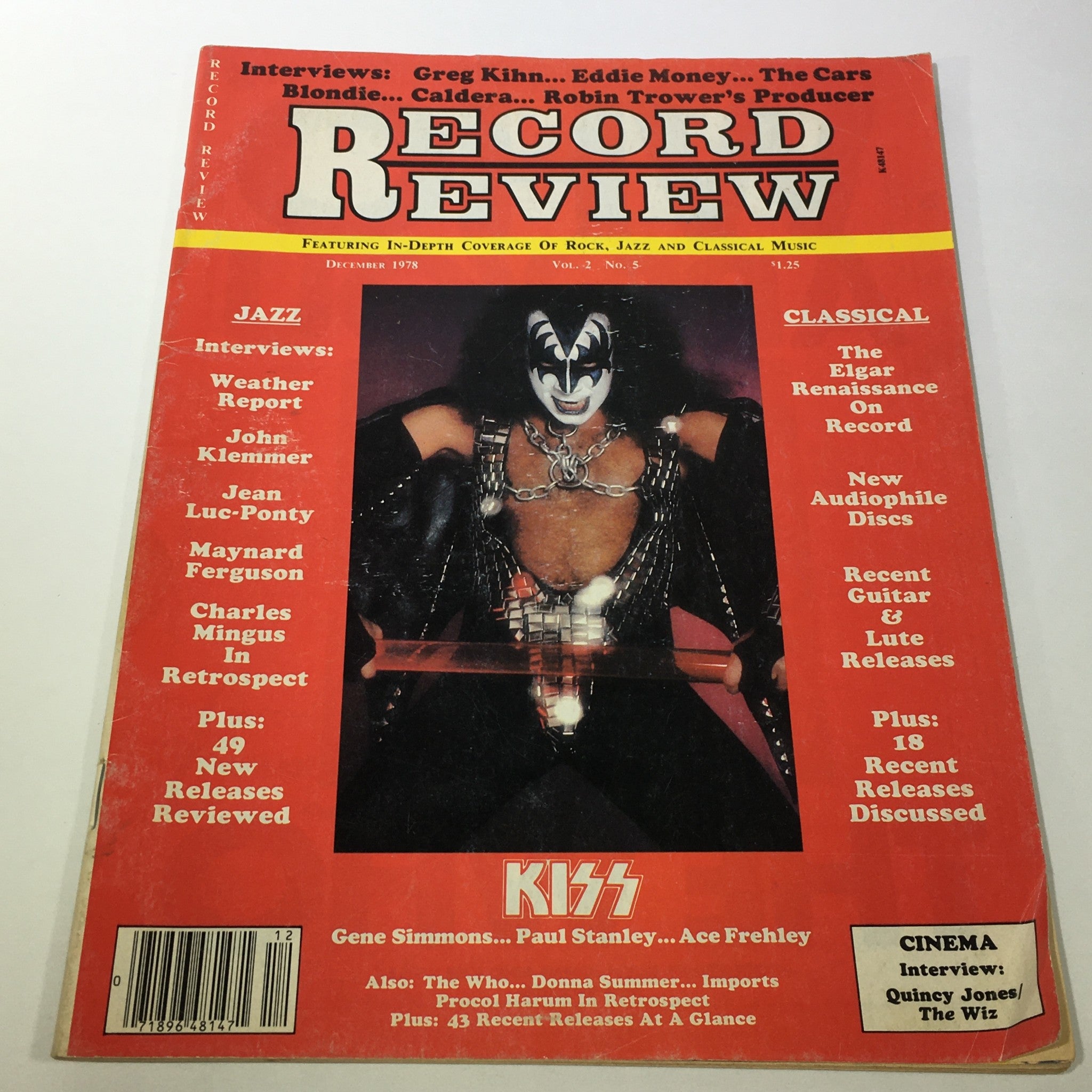 VTG Record Review Magazine: December 1978 - Kiss' Gene Simmons, Paul Stanley