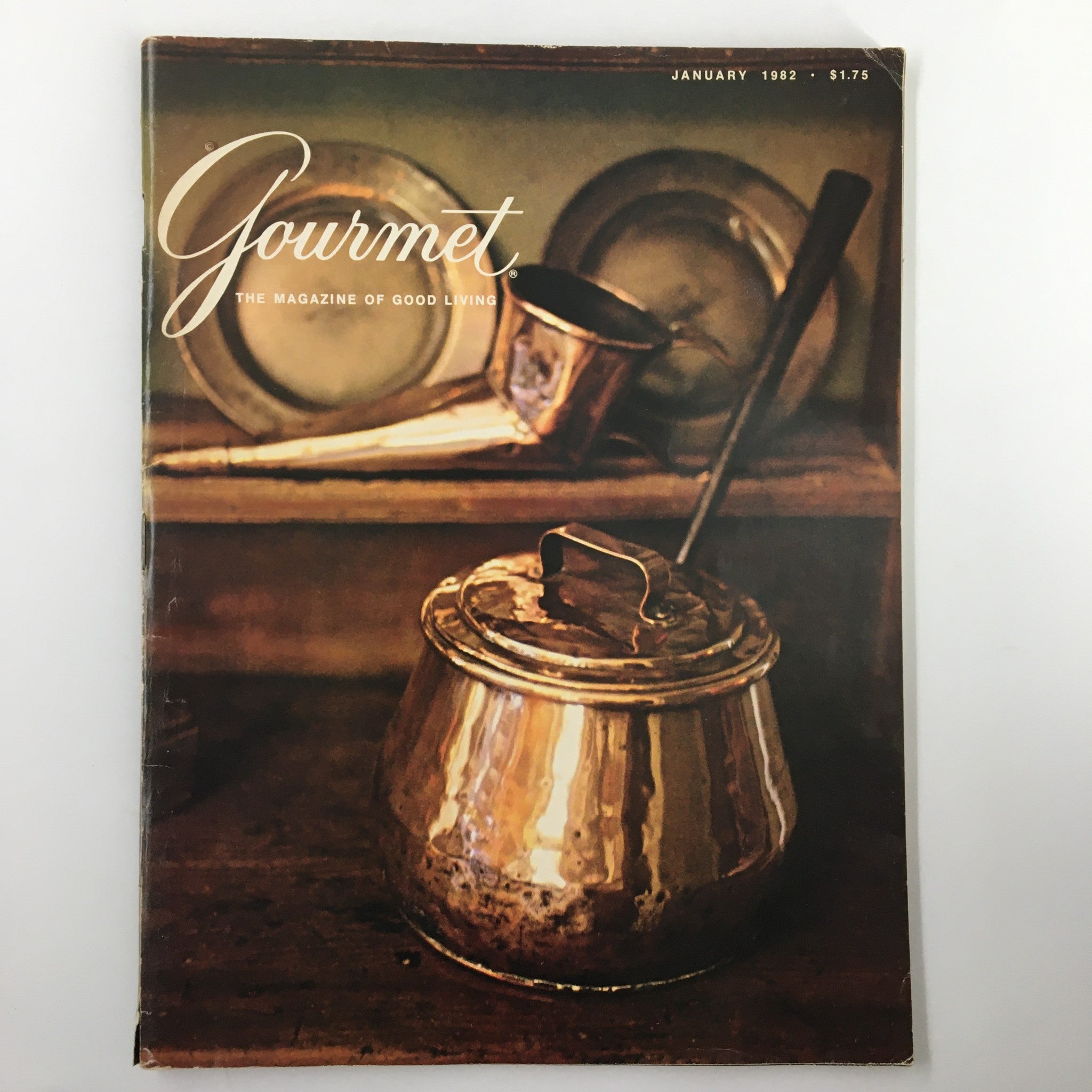 VTG Gourmet Magazine January 1982 Magnificent Copper Ware Items No Label