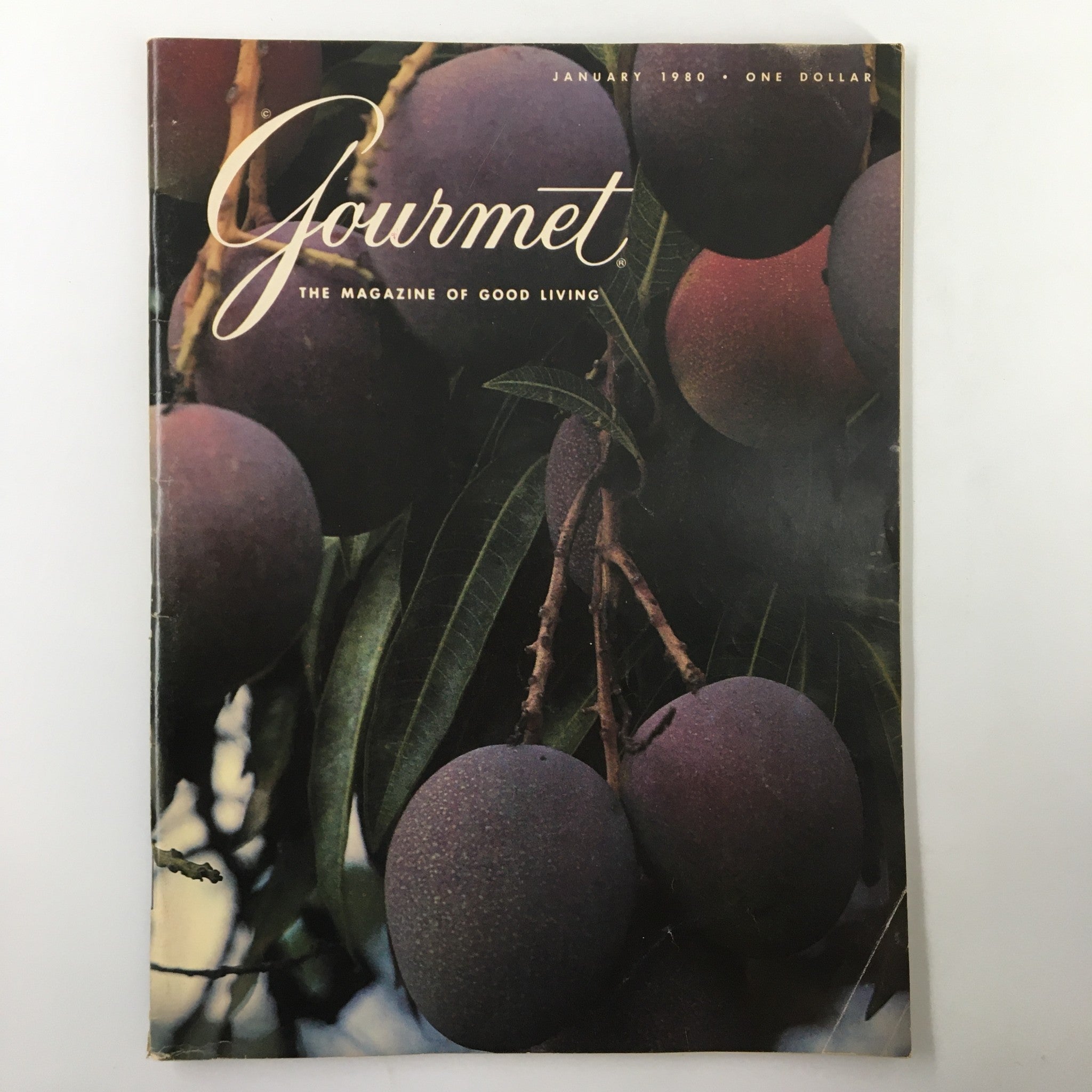 VTG Gourmet Magazine January 1980 Juicy Haden Mangoes Tropical Flora No Label