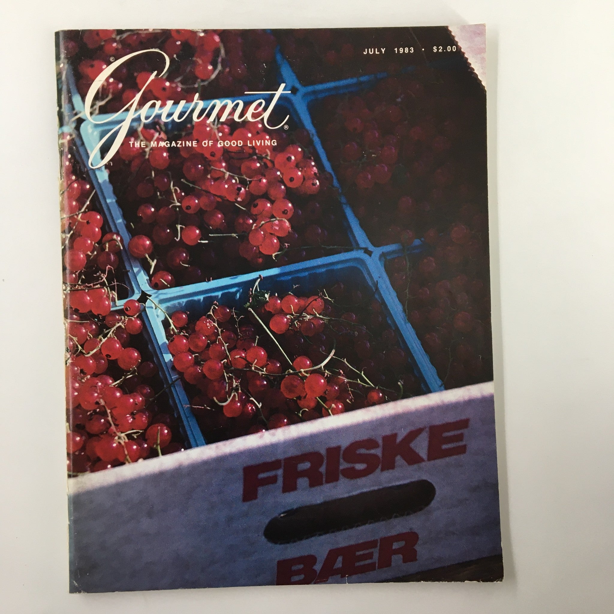 VTG Gourmet Magazine July 1983 Fresh Berries Currants in this Case No Label