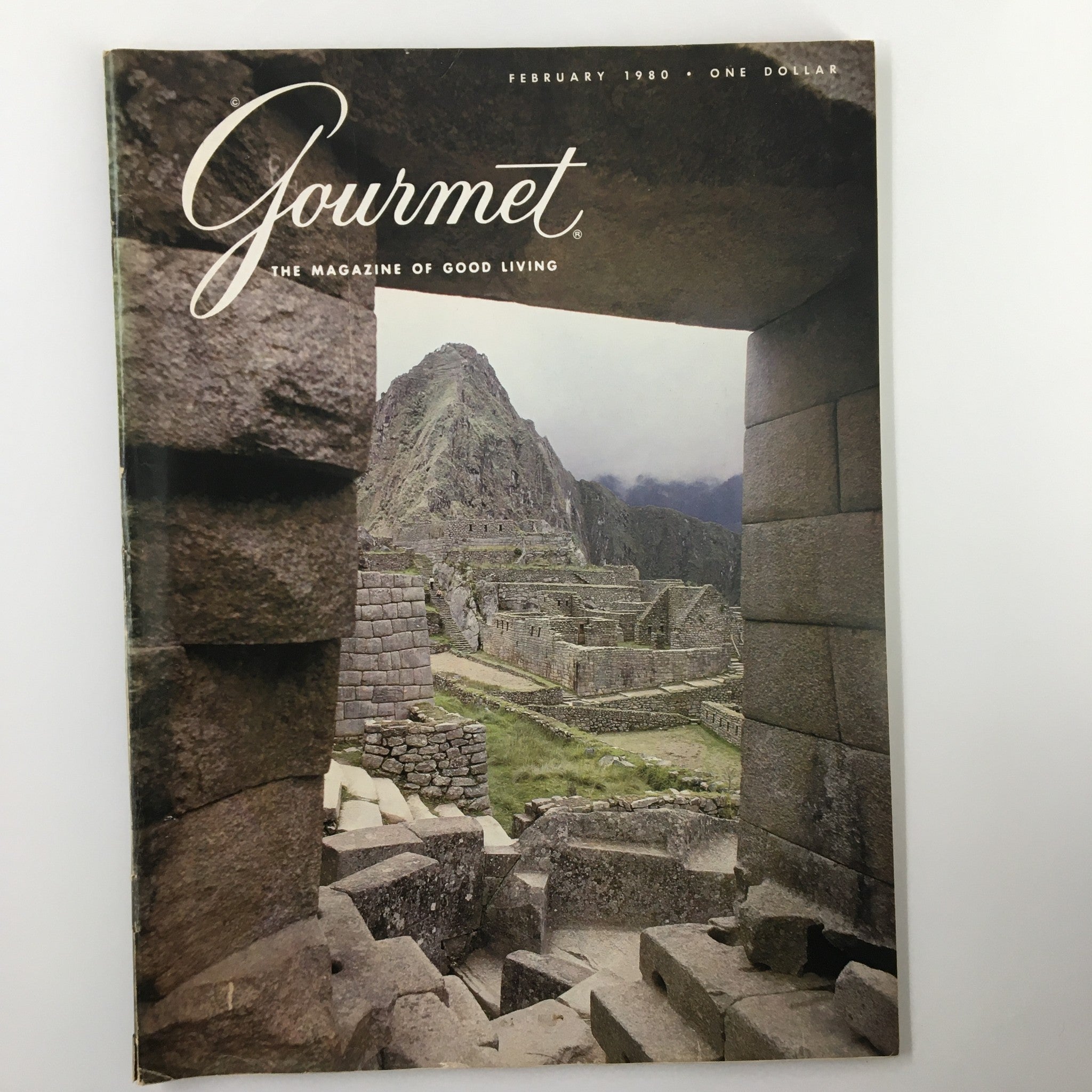 VTG Gourmet Magazine February 1980 Machu Pischu Lost City of The Incas No Label