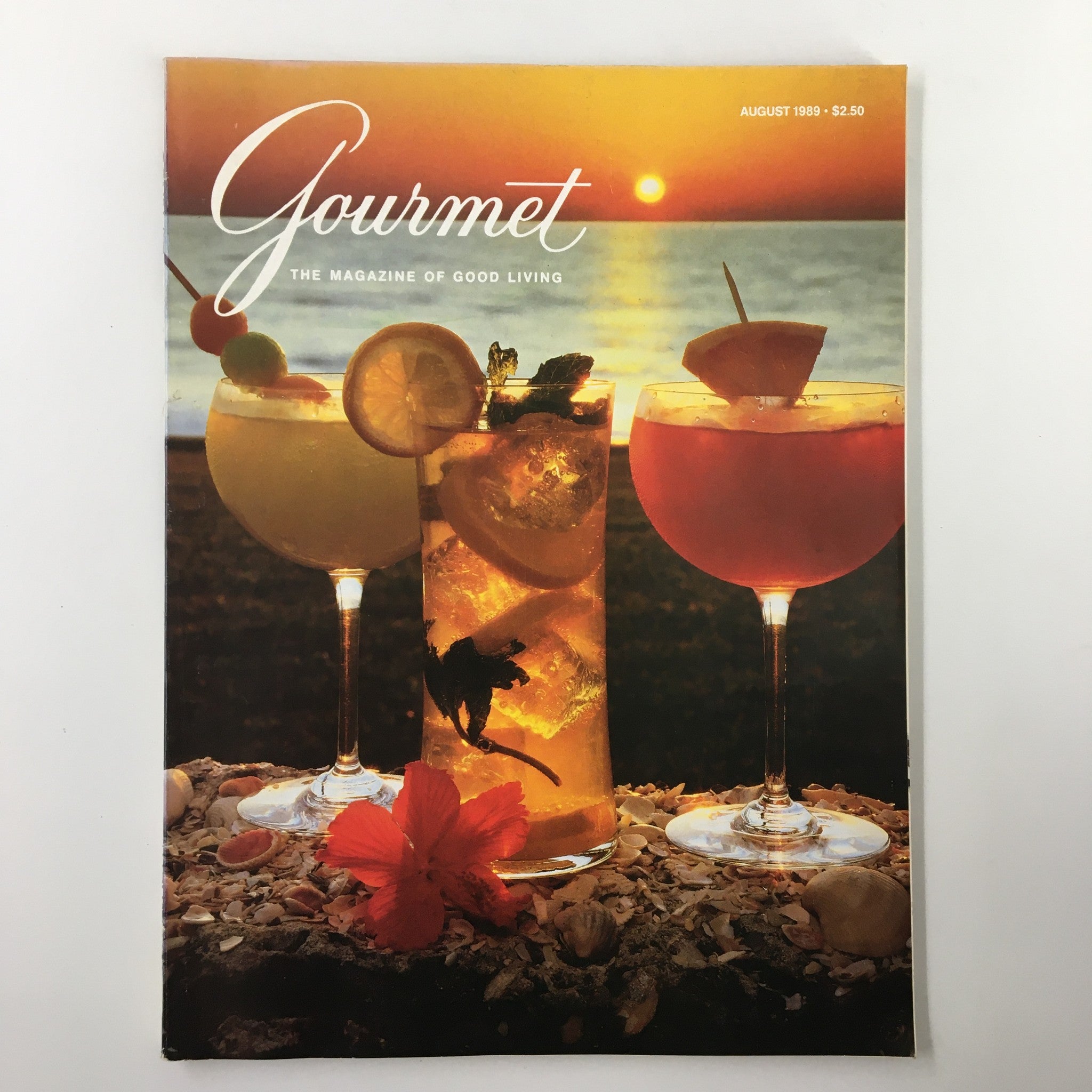 VTG Gourmet Magazine August 1989 Tropical Drinks Quintessential No Label