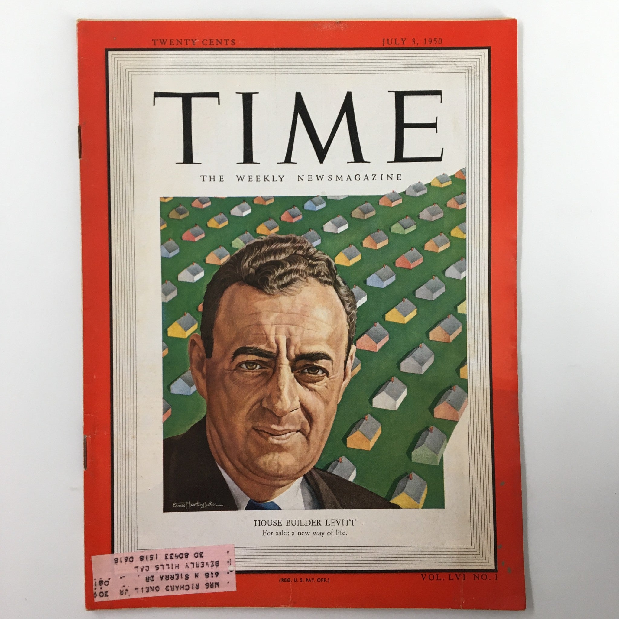 VTG Time Magazine July 3 1950 Vol. 56 No. 1 House Builder William Levitt